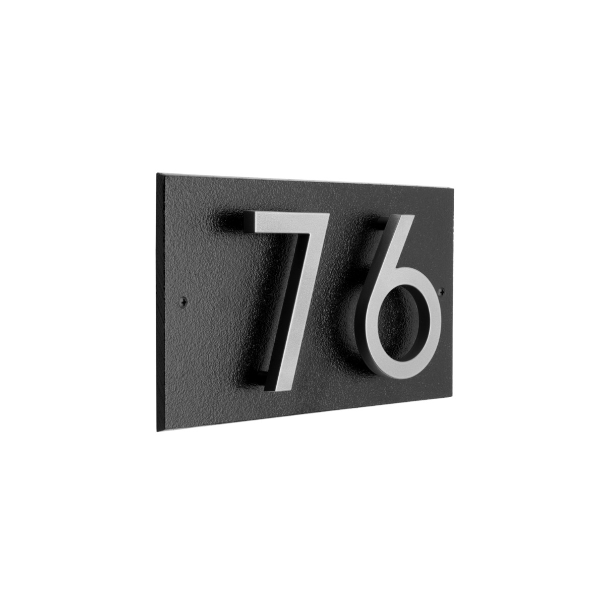 【】House Logo Stand Whitehall Floating Stand-off 2-Number Horizontal Plaque Modern House N