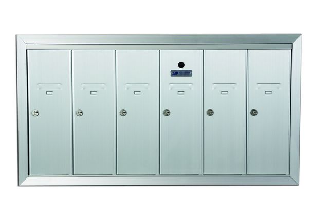 1250 Vertical Series 6-Compartment Aluminum Recess-Mount Mailbox 1250 Vertical Series 6-Compartment Aluminum Recess-Mount Mailbox