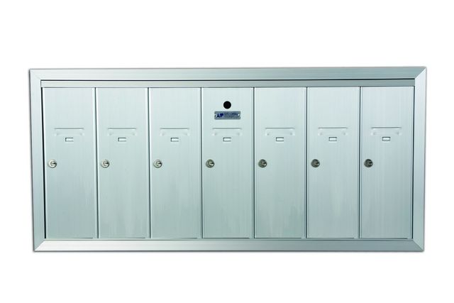 1250 Vertical 5-Compartment Aluminum Surface-Mount Mailbox
