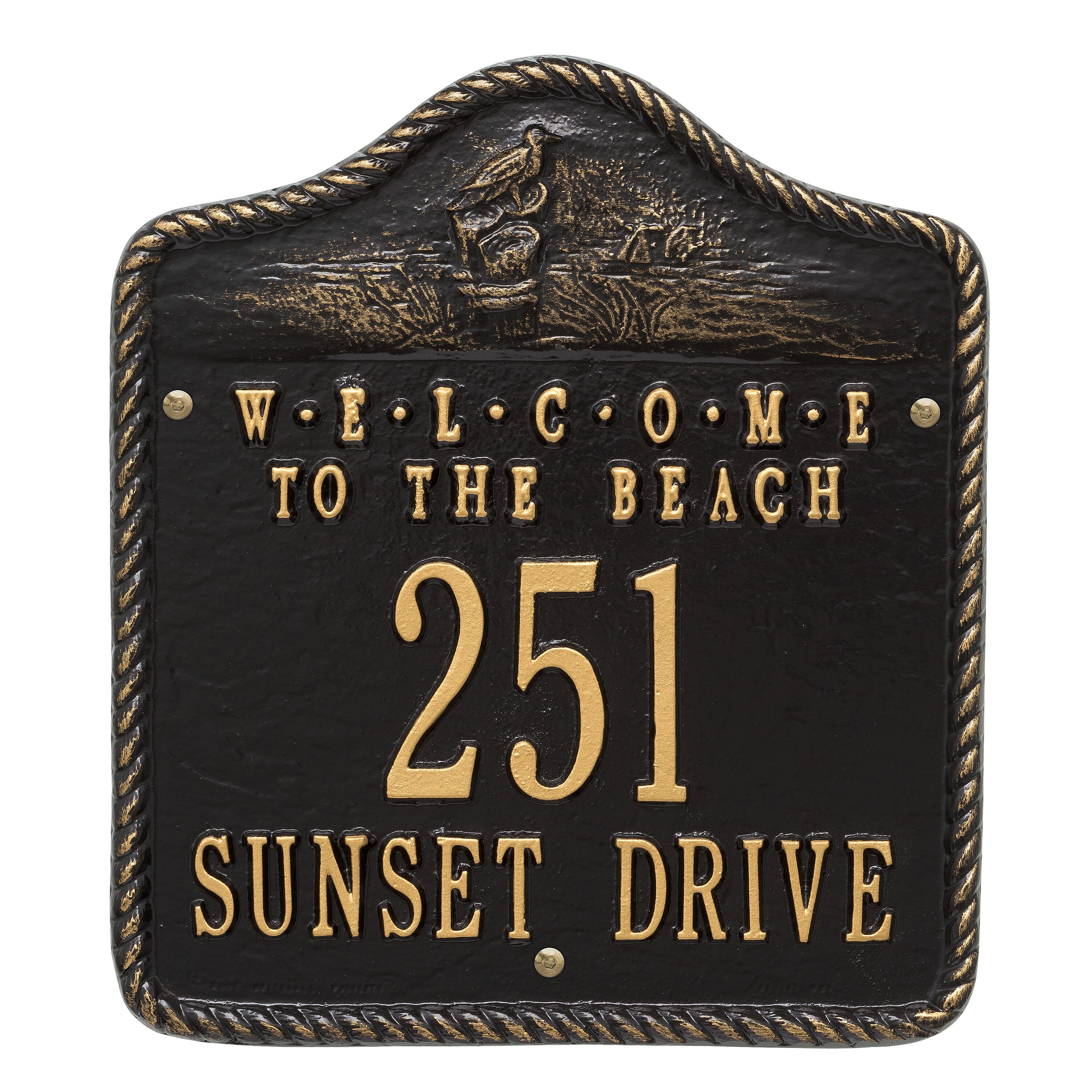 Personalized Welcome To The Beach Plaque - Two Line