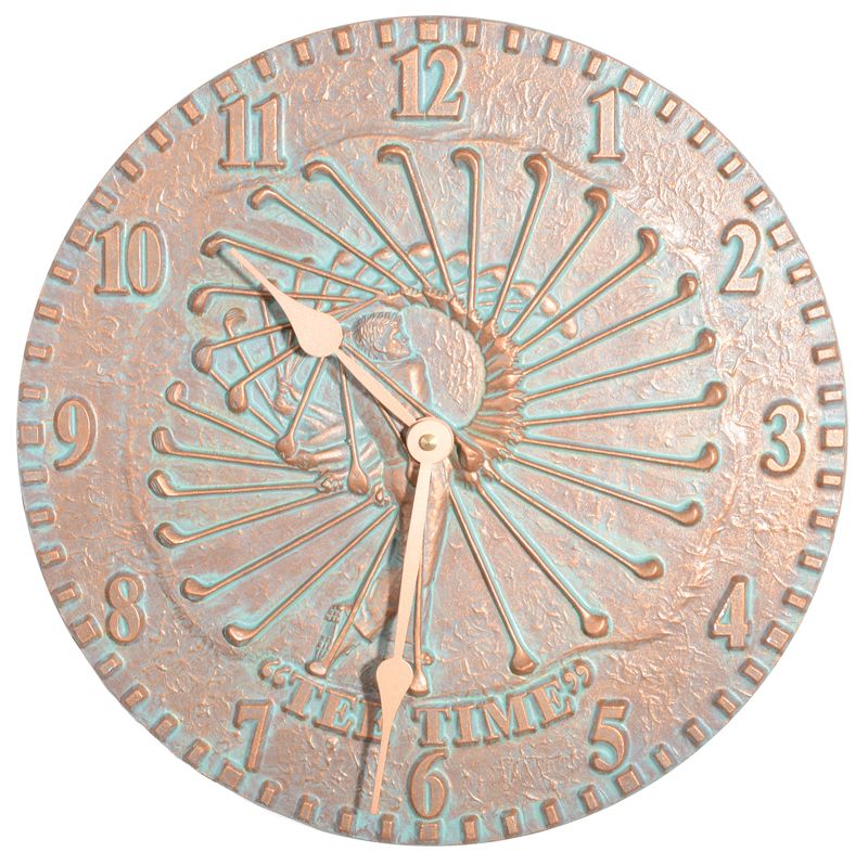 Whitehall Golfer Clock - Copper Verdi