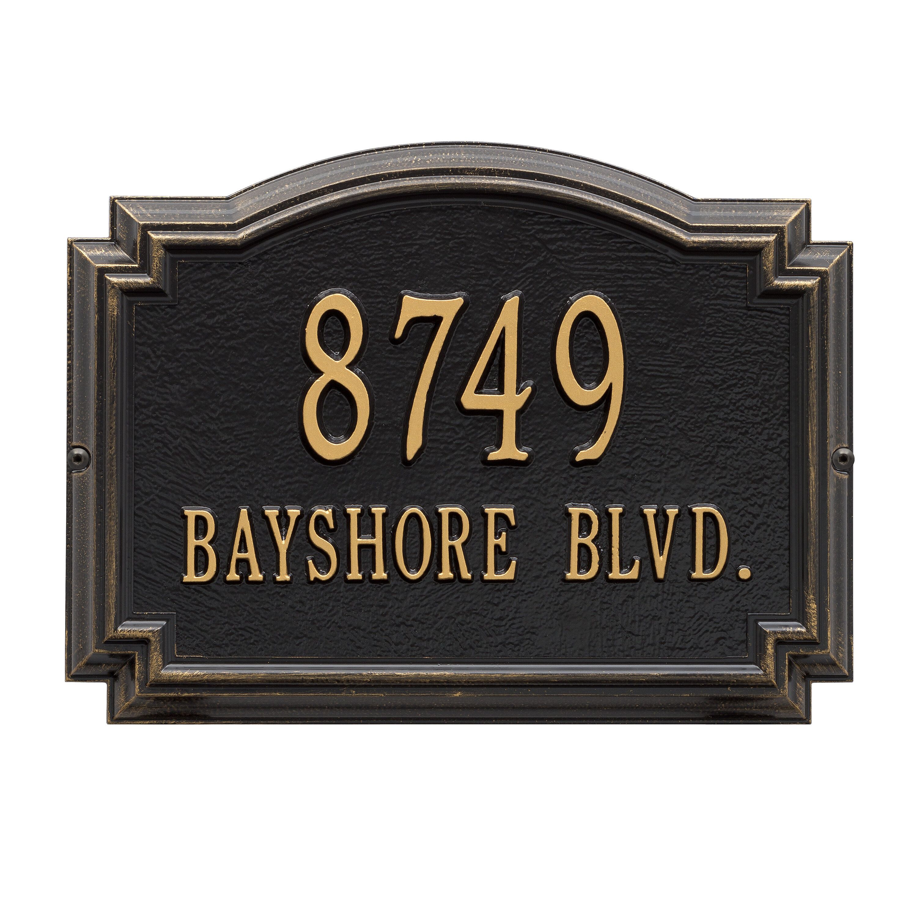 Whitehall Williamsburg - Standard Wall - Two Line Address Plaque 