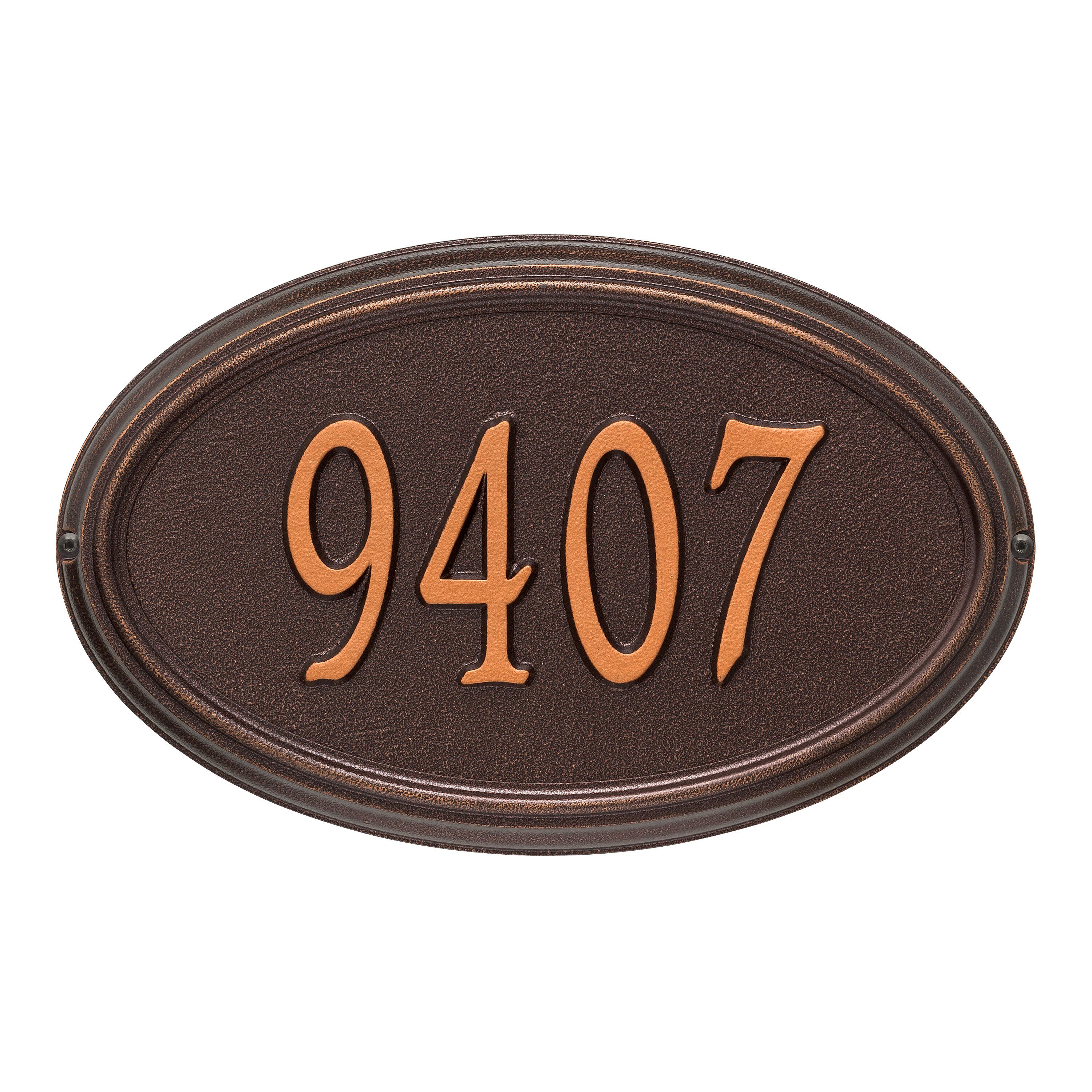 Personalized Concord Oval Plaque - Standard - Wall - 1 Line 
