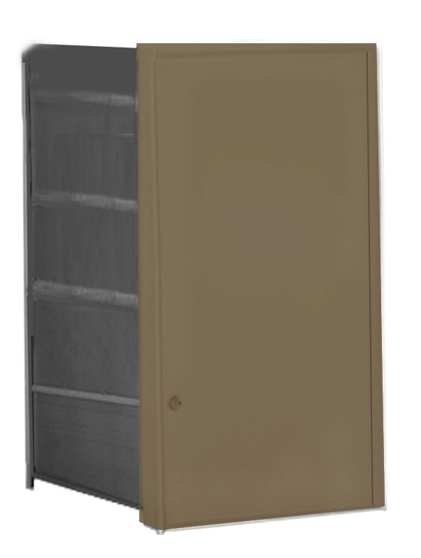 Parcel Locker Door, Front Load, Bronze Powder Coat Finish 4H x 2W