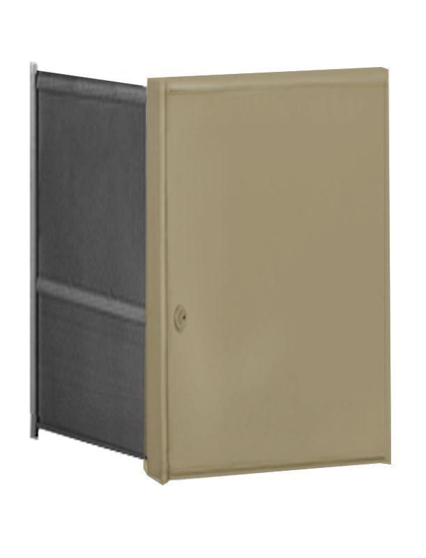 Parcel Locker Door, Front Load, Gold Powder Coat Finish 2H x 2W