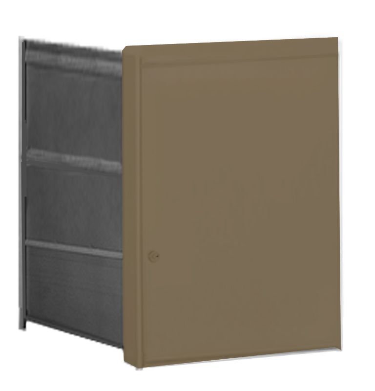 Parcel Locker Door, Front Load, Bronze Powder Coat Finish 3H x 2W