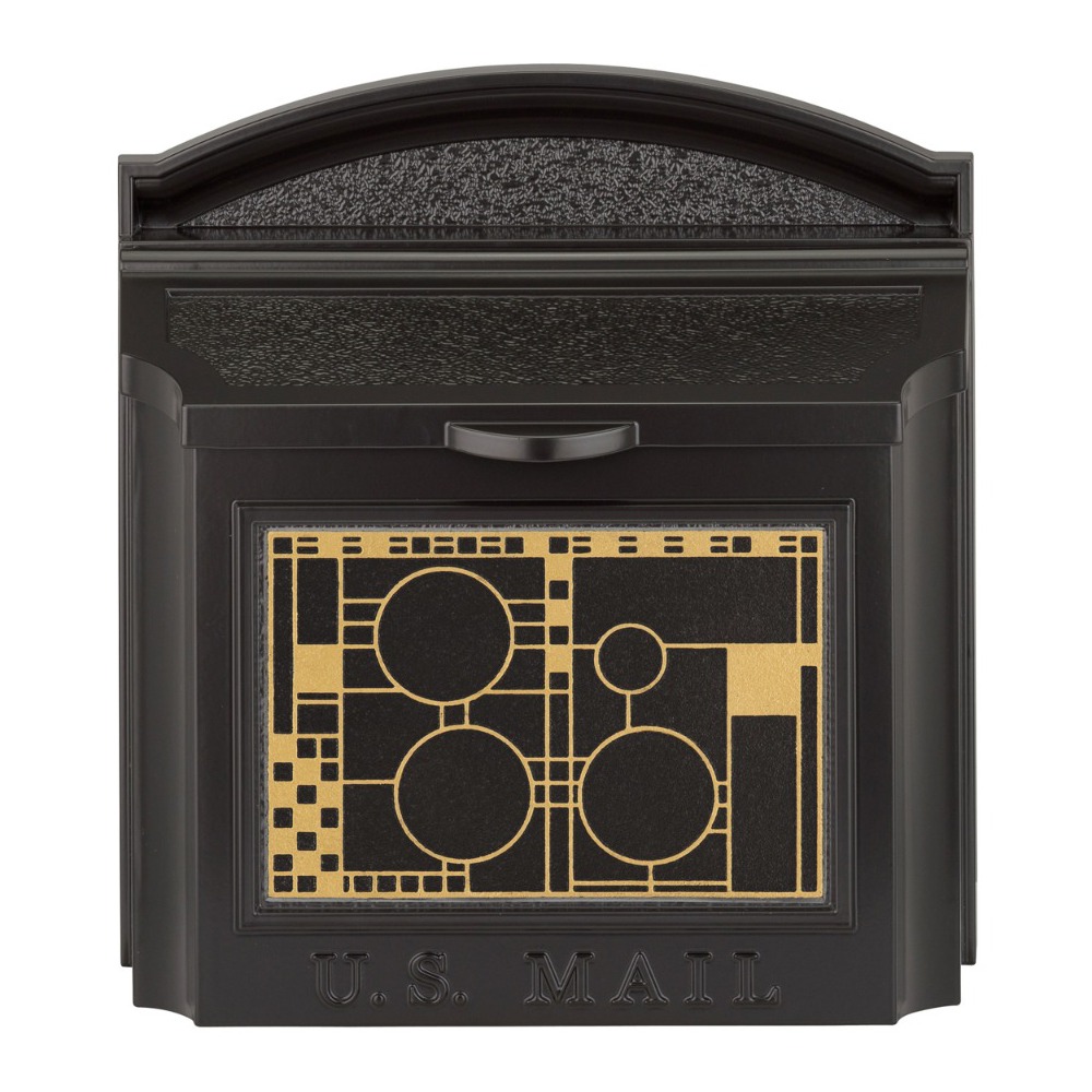 Whitehall Wall Mailbox With Frank Lloyd Wright Coonley Plaque Non-Personalized