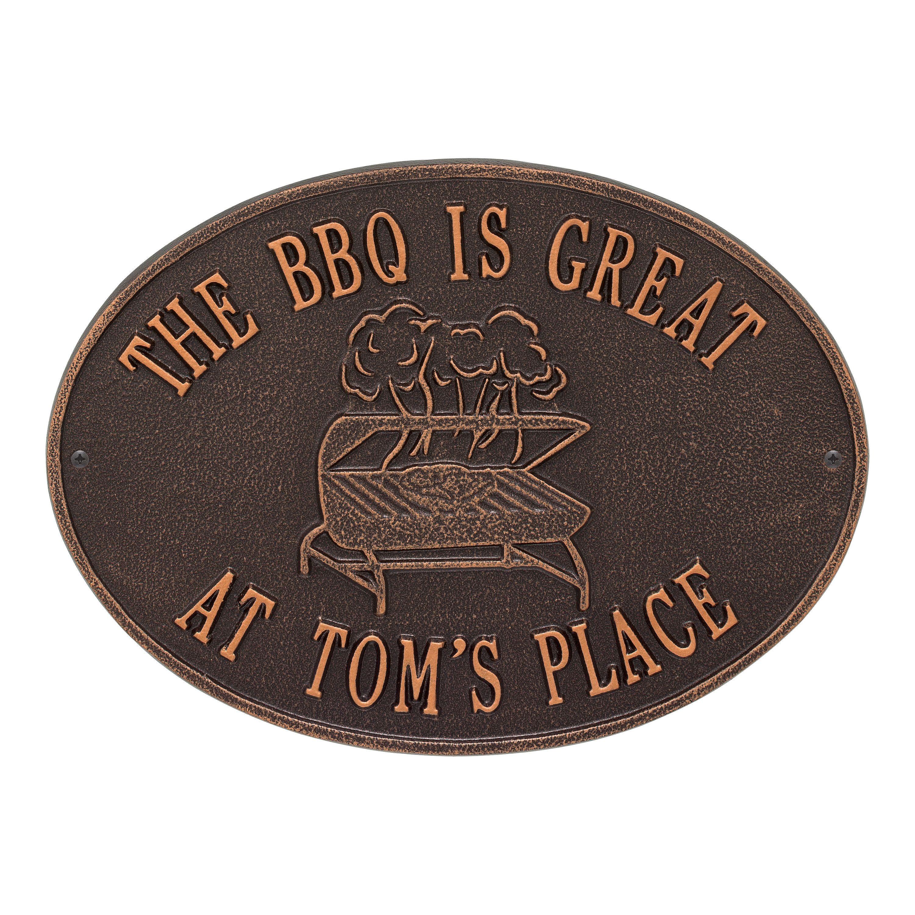 Personalized Grill Plaque