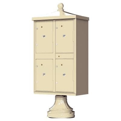 Florence CBU Cluster Mailbox – Vogue Traditional Kit, 4 Parcel Lockers