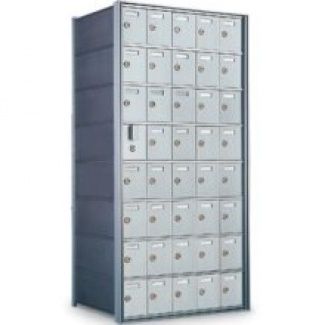 9 Doors High x 3 Doors (26 Tenants) 1600 Front-Load Private Distribution Mailbox in Anodized Aluminum Finish
