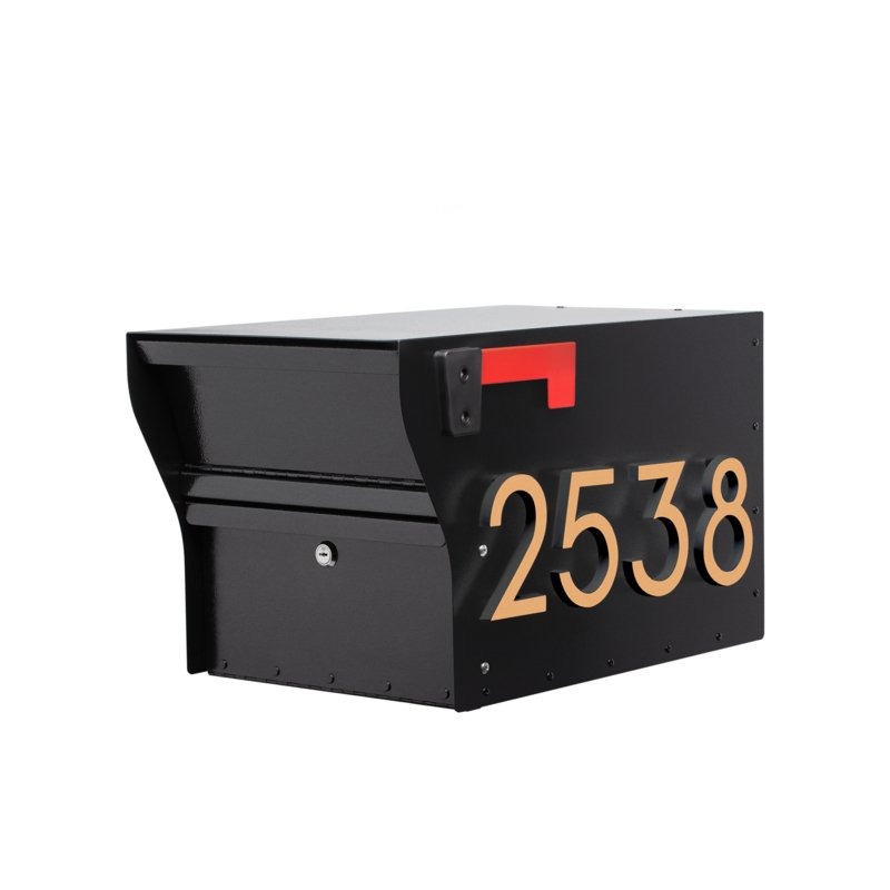Whitehall MailVault Streetside Locking Mailbox with Stand-Off Numbers