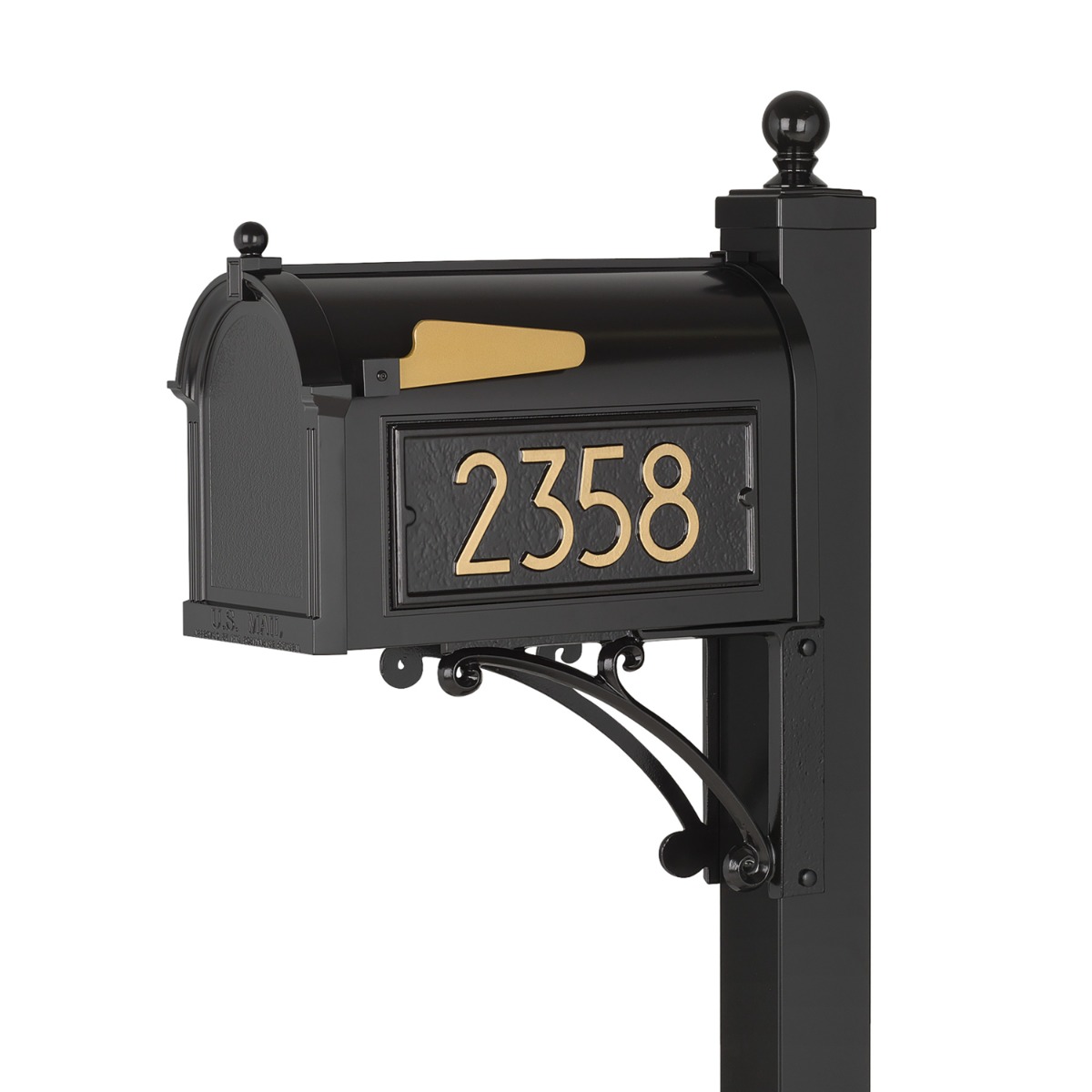 Whitehall Modern Deluxe Capitol Mailbox Post Package