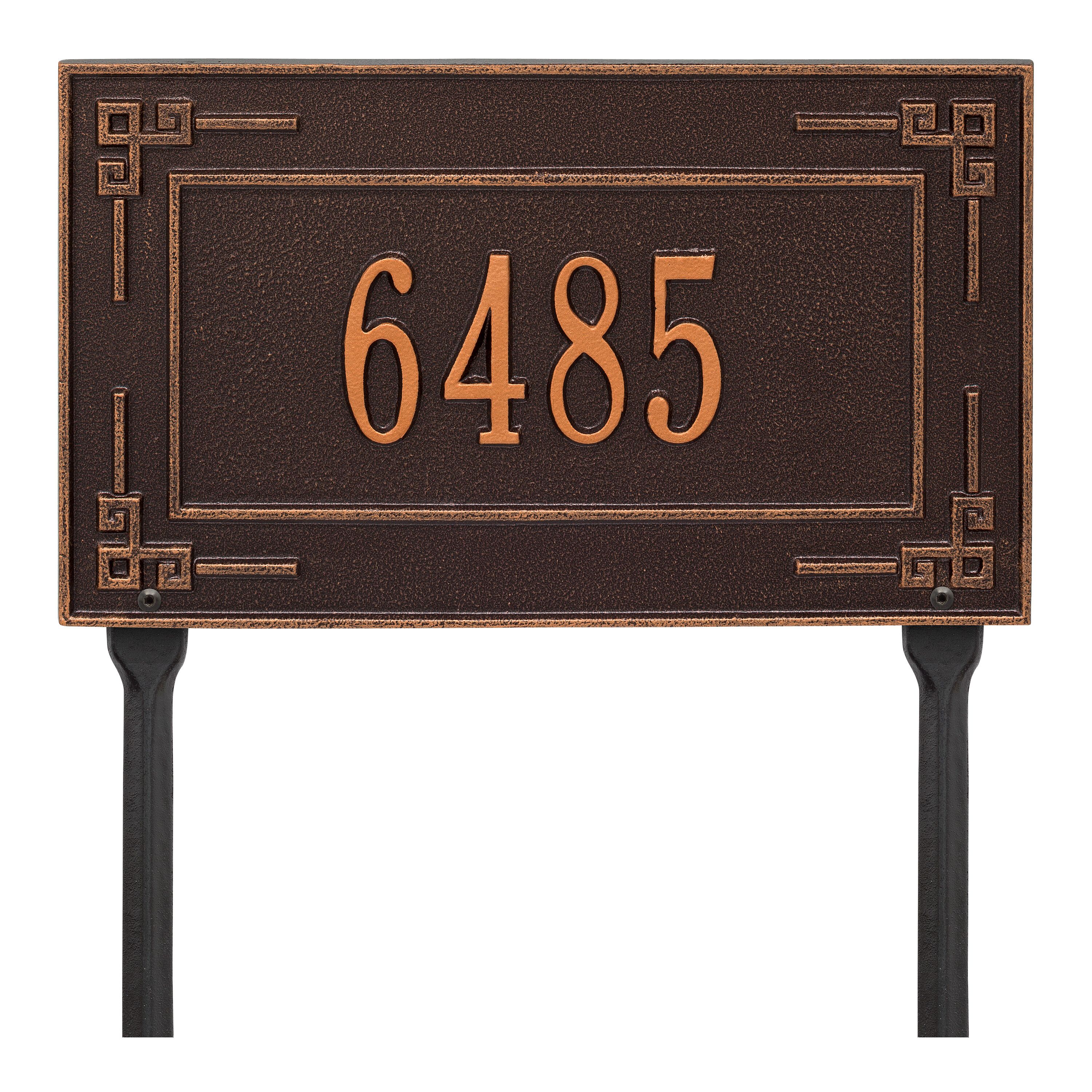 Personalized Key Corner Plaque - Standard - Lawn - 1 Line 