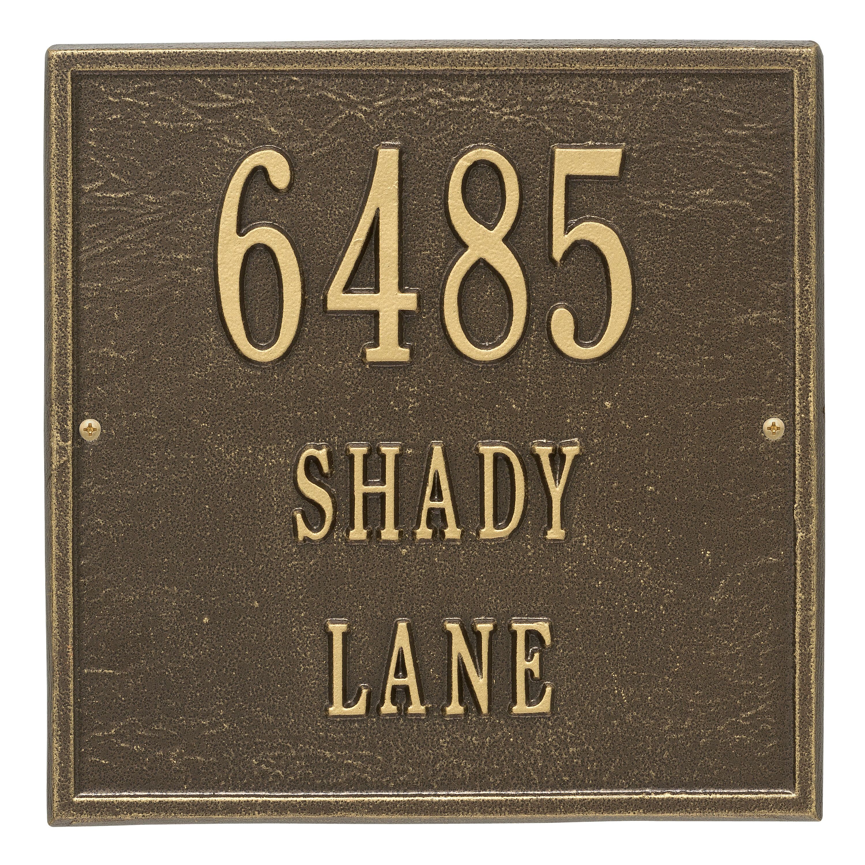 Personalized Square Plaque - Standard - Wall - 3 line 