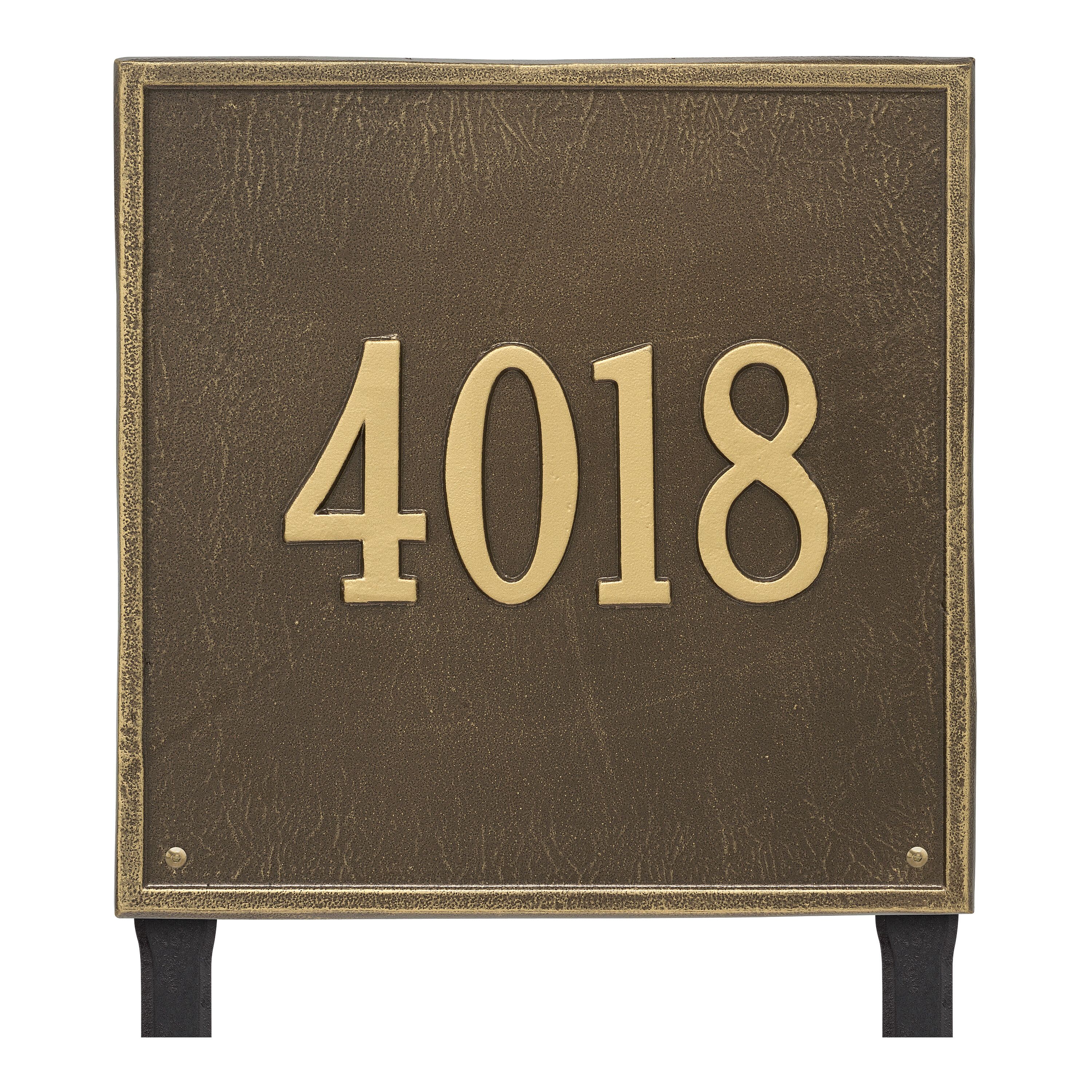 Personalized Square Plaque - Estate - Lawn - 1 line 