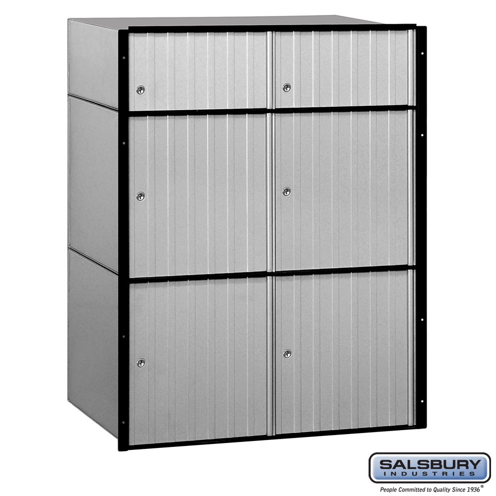 Salsbury Aluminum Mailbox - 6 Doors  - Standard System