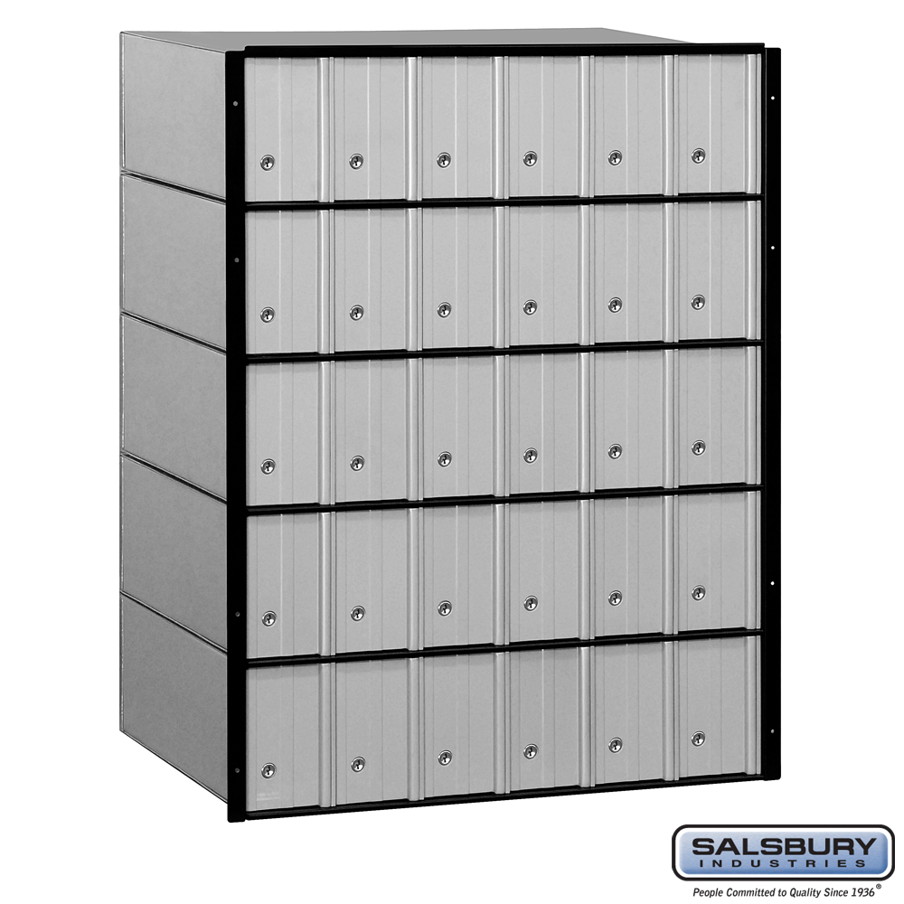 Salsbury Aluminum Mailbox - 30 Doors - Standard System