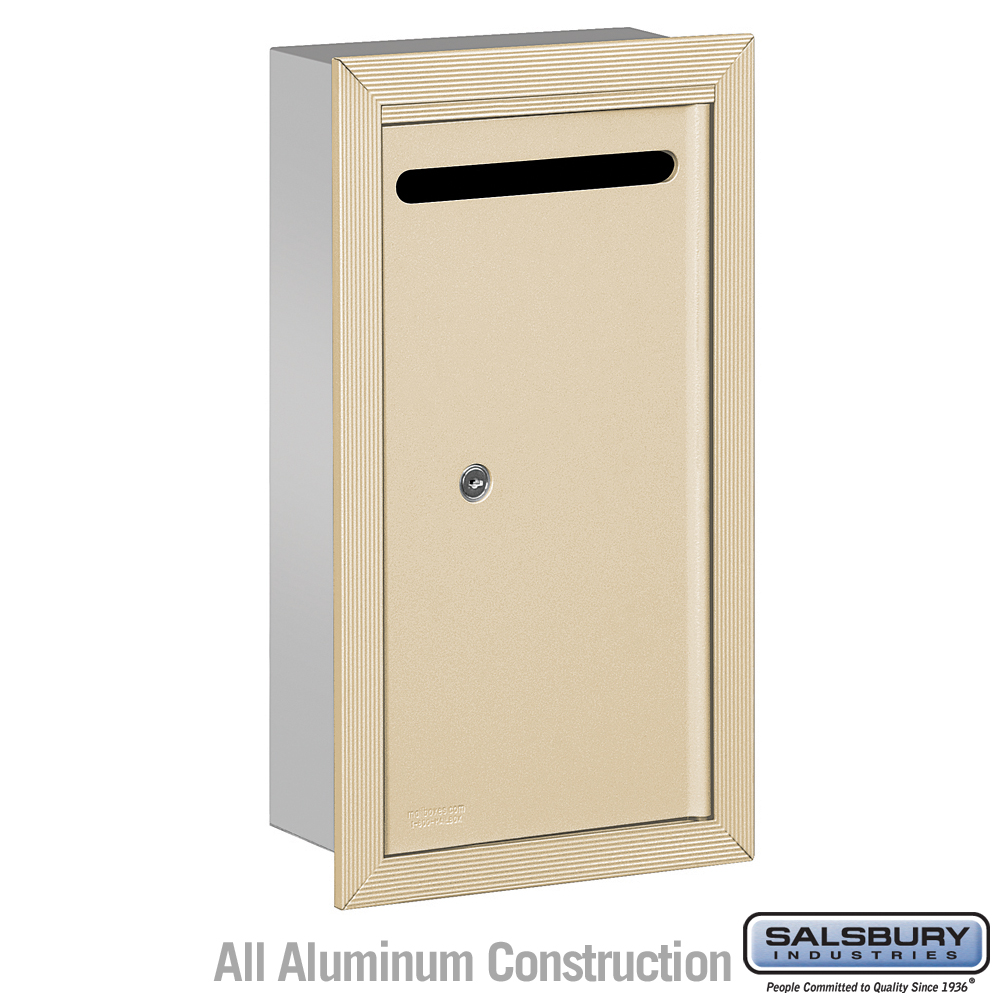 2260 Series Aluminum Slim Recessed-Mounted Private Letter Box with Commercial Lock