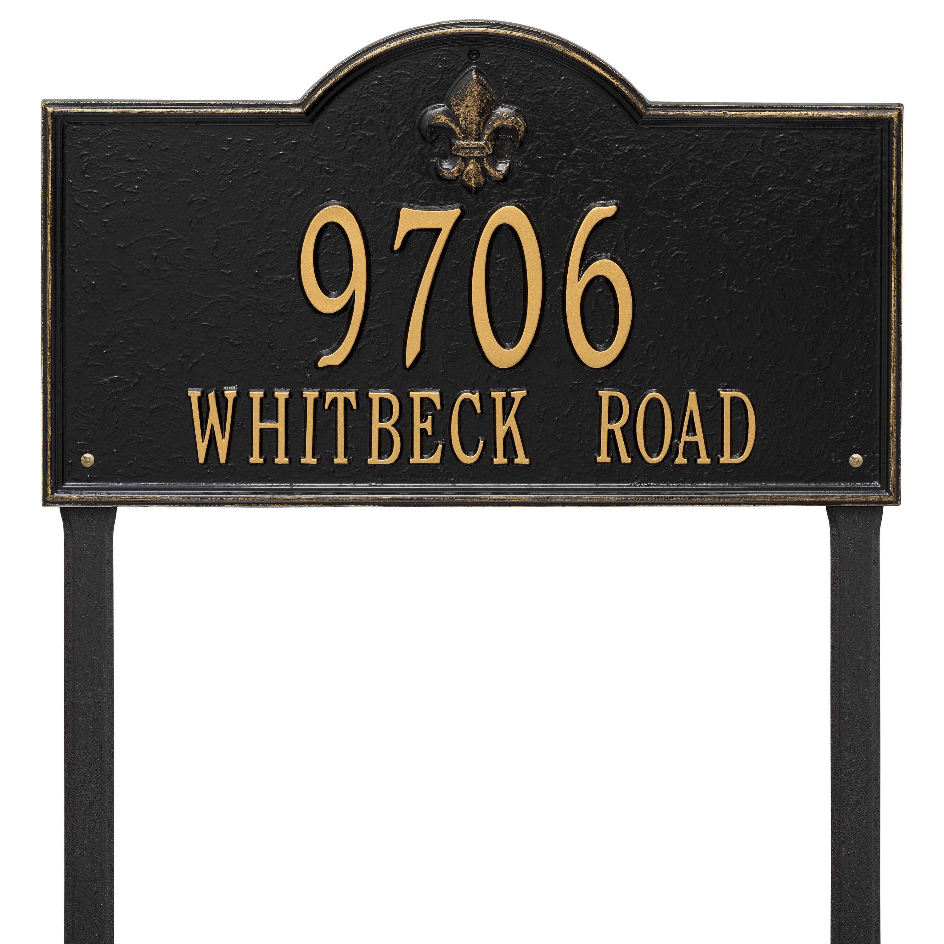 Whitehall Bayou Vista - Estate Lawn - Two Line Address Plaque 