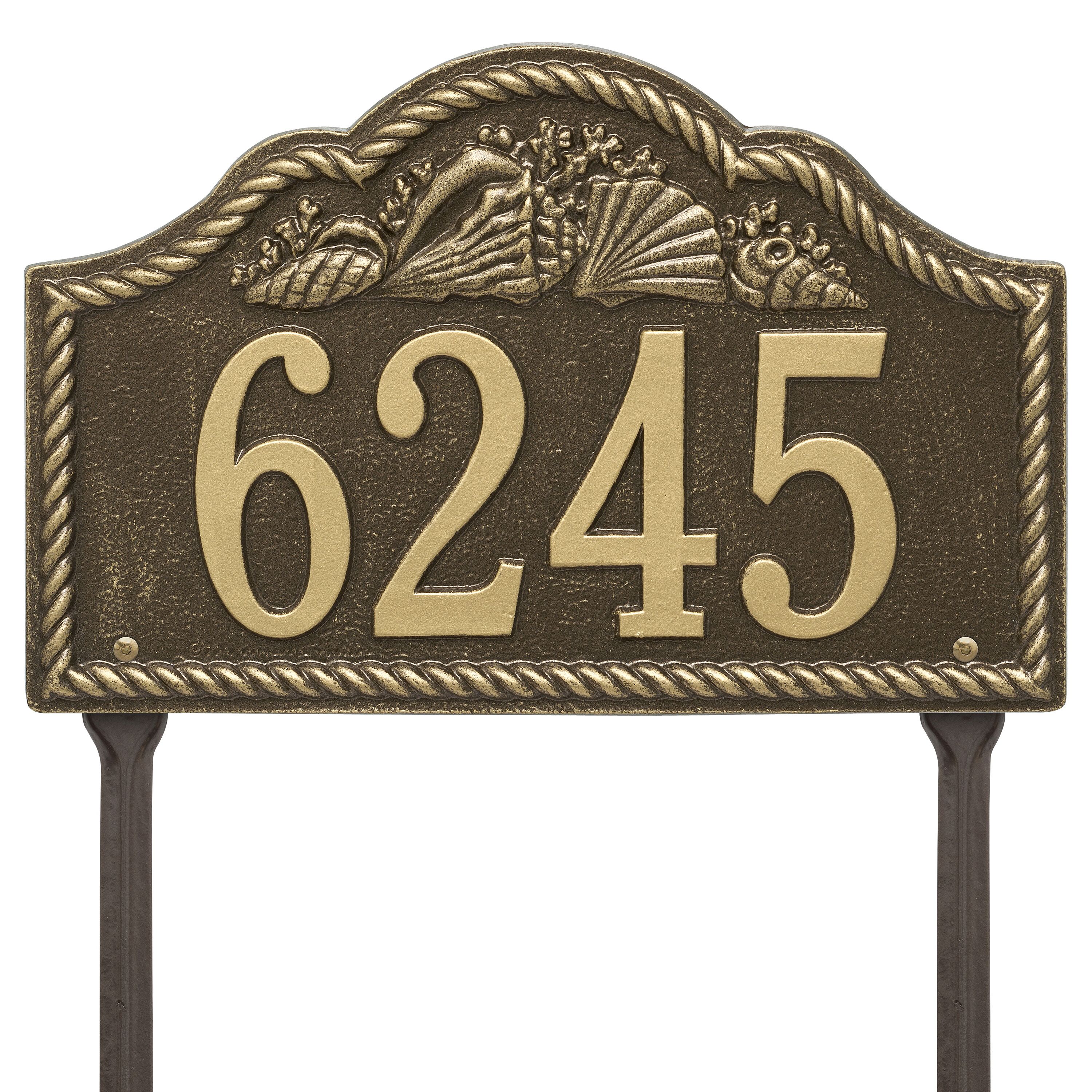 Personalized Rope Shell Arch Plaque Lawn