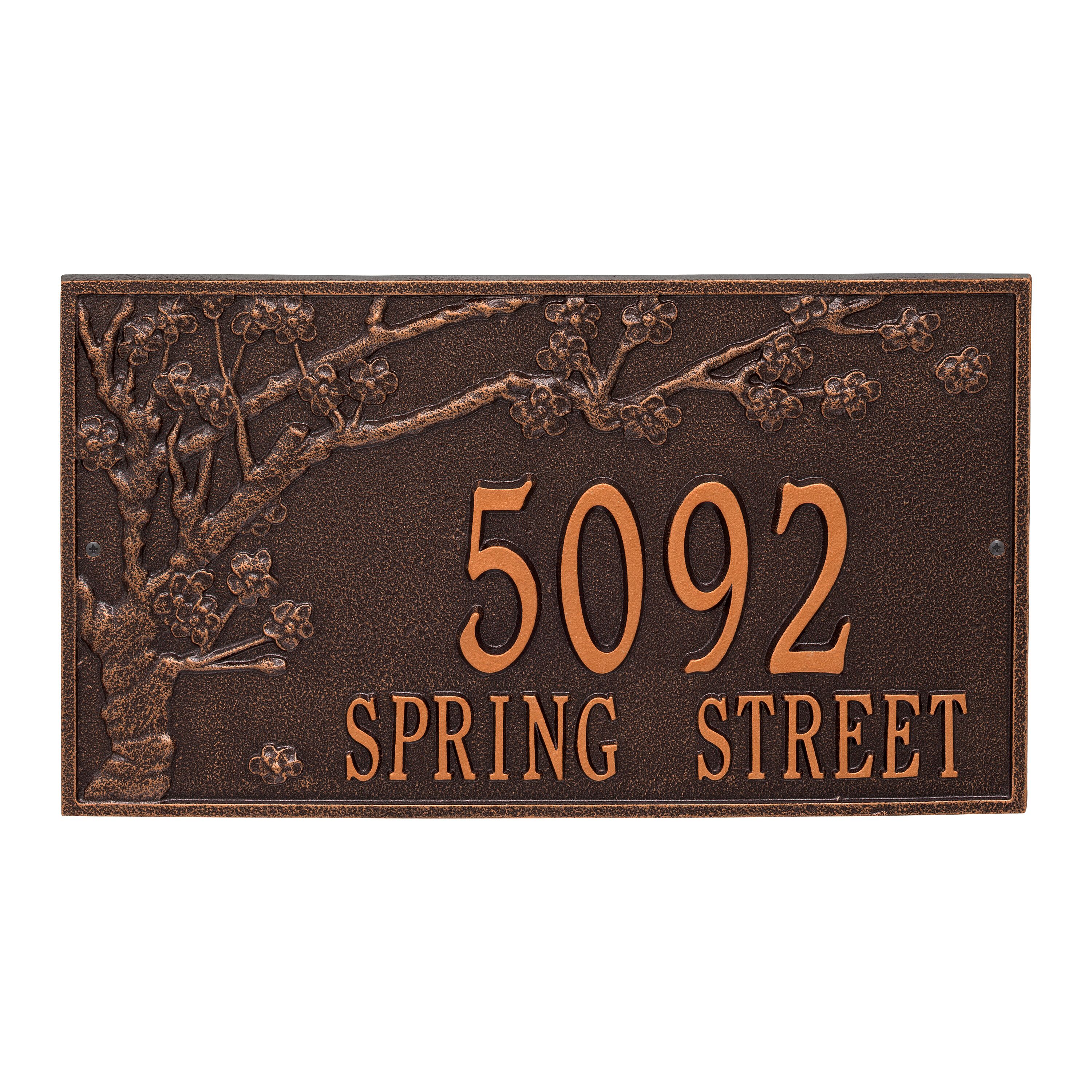 Personalized Spring Blossom Plaque - Estate - Wall - 2 Line 