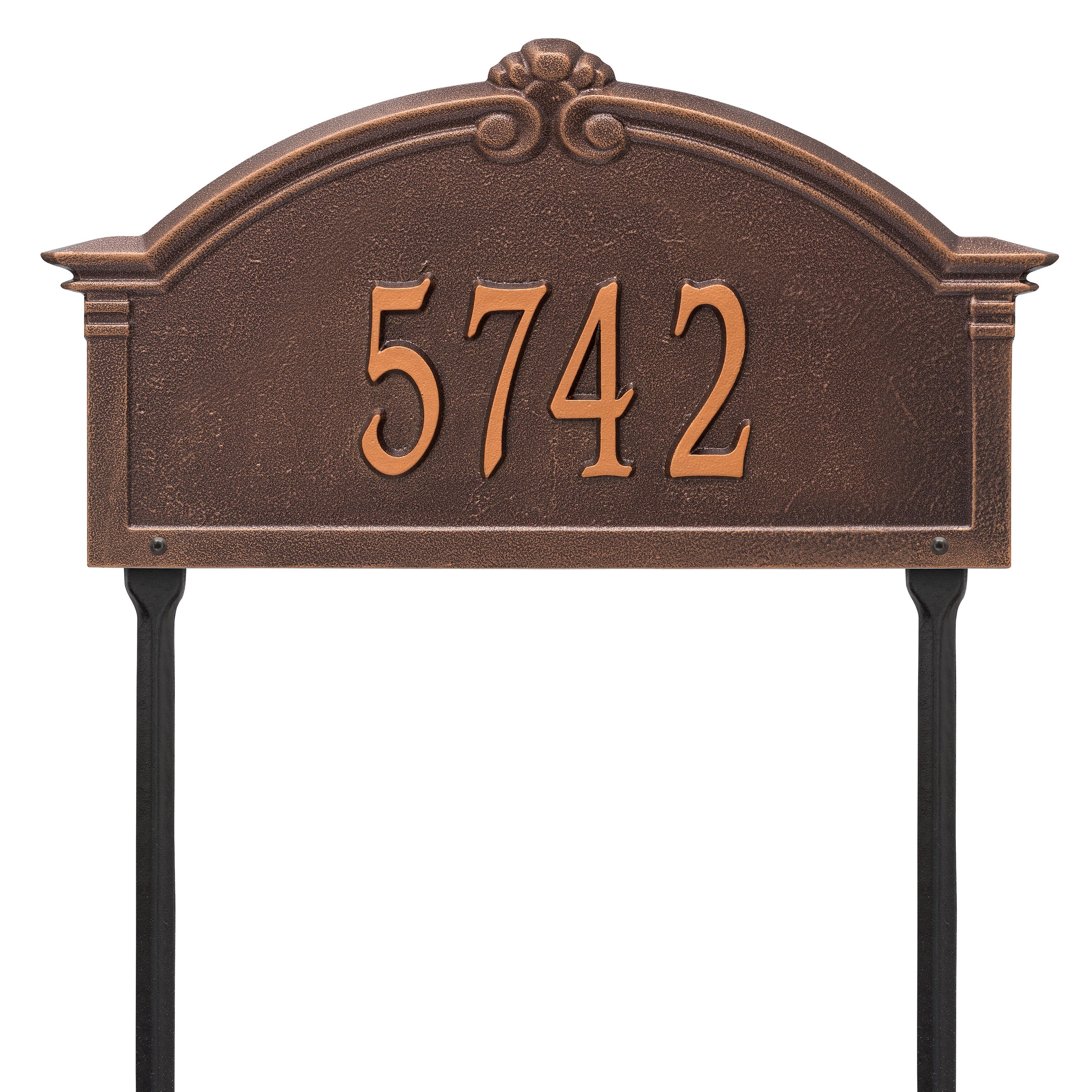 Personalized Roselyn Arch Plaque - Grande - Lawn- 1 Line 