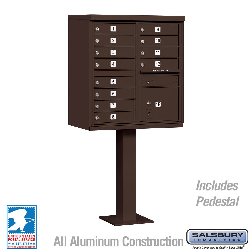 Salsbury 3312SAN-U 12 Door Cluster Mailbox - USPS Approved