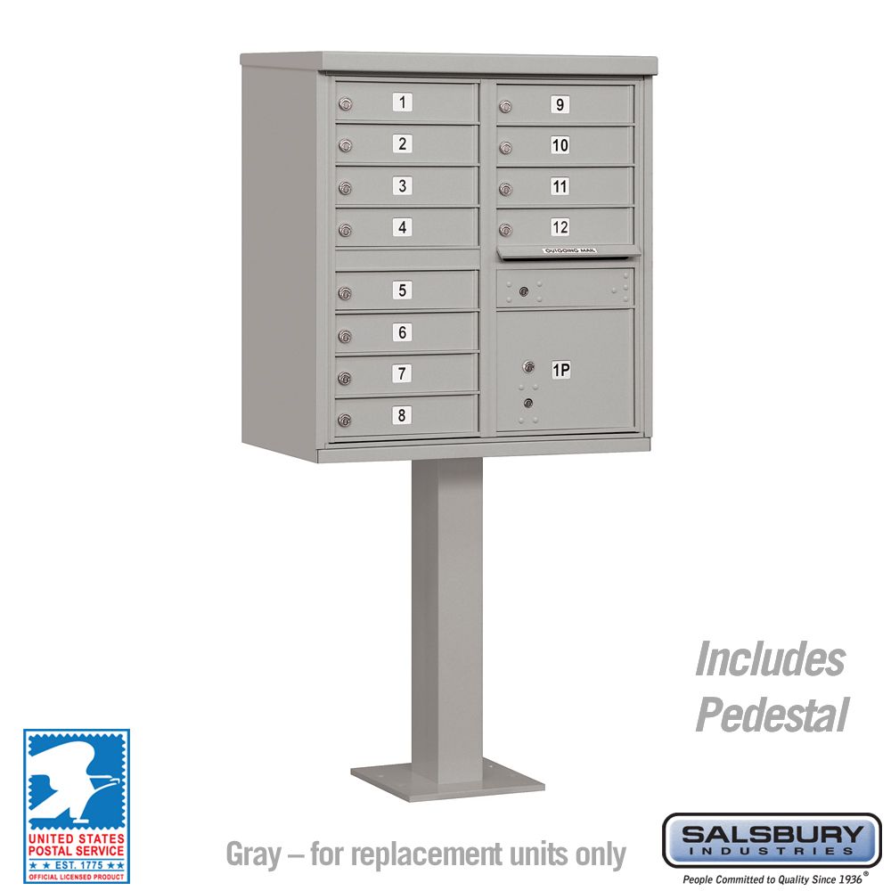 Salsbury 3312SAN-U 12 Door Cluster Mailbox - USPS Approved