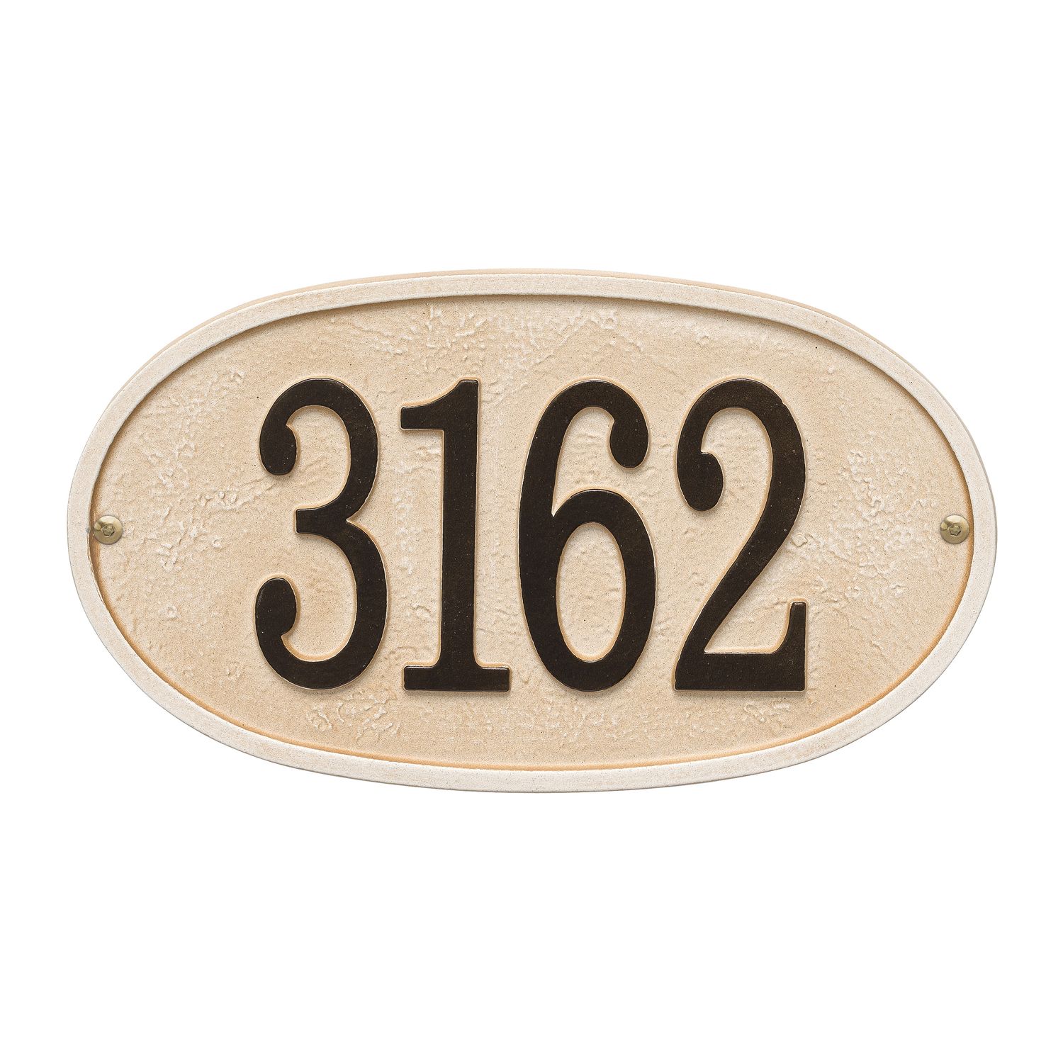 Personalized Stonework Plaque - Oval- 1 Line (Sandstone)