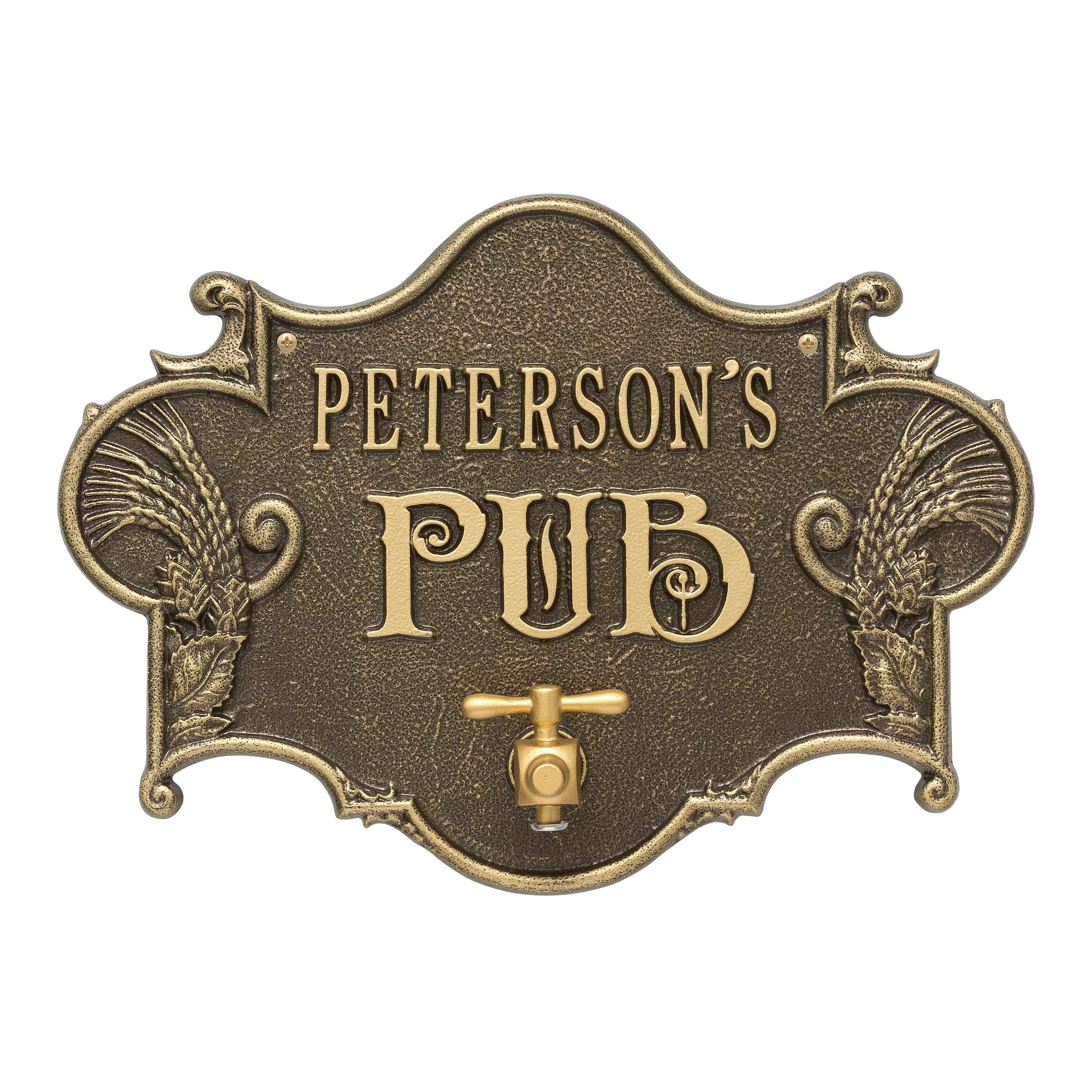 Hops & Barley Beer Pub Plaque