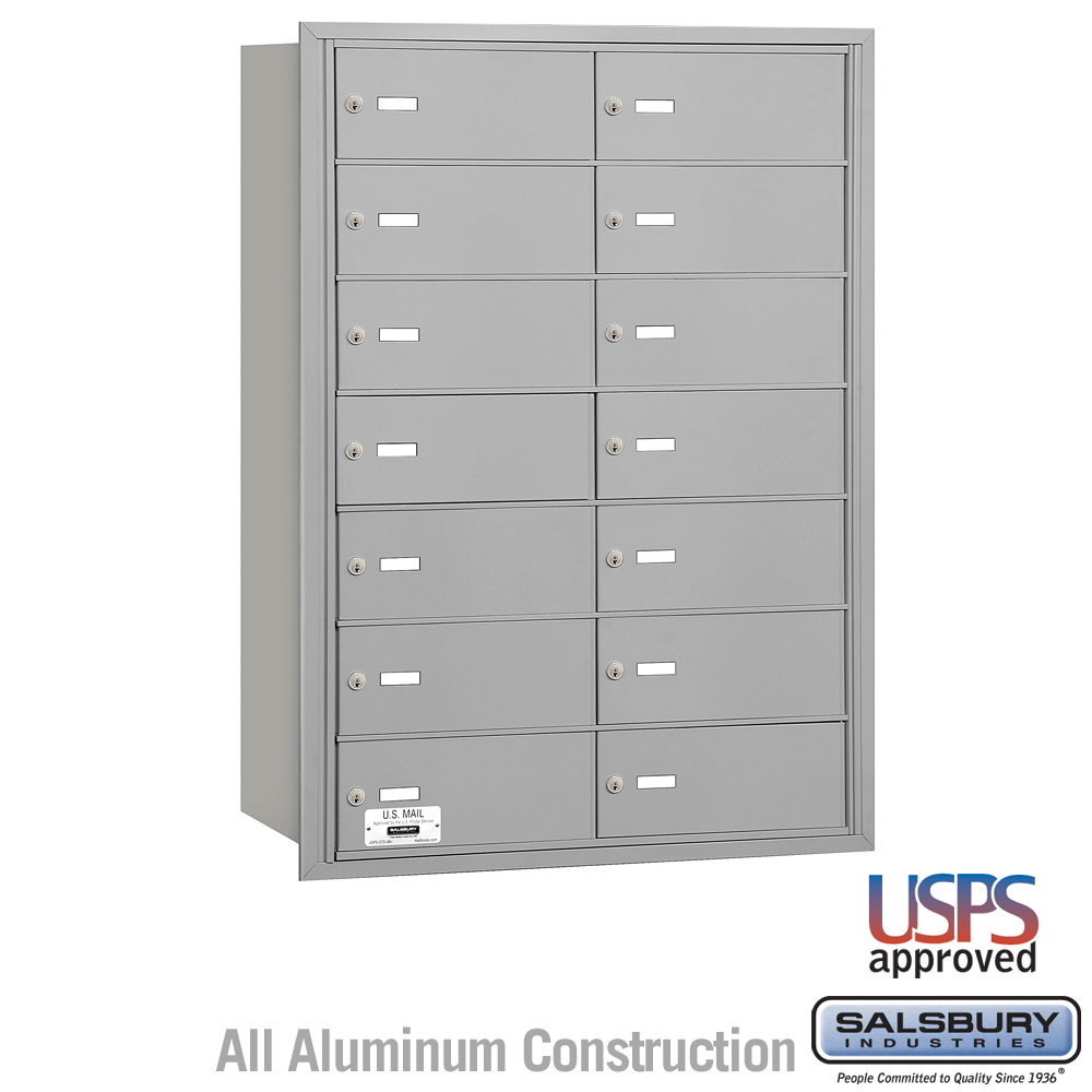 Salsbury 4B+ Horizontal Mailbox - 14 B Doors - Rear Loading - USPS Access