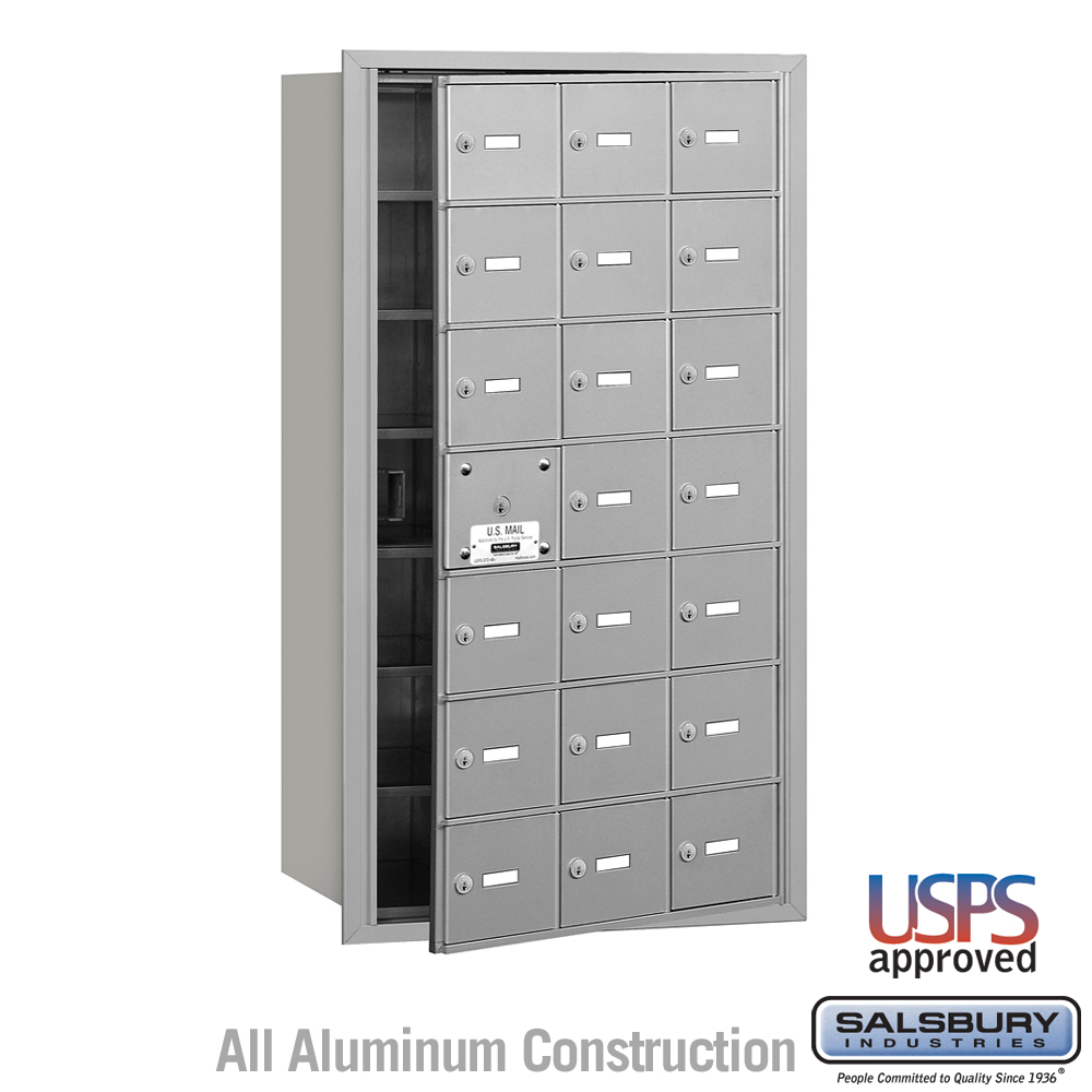 Salsbury 4B+ Horizontal Mailbox - 21 A Doors (20 usable) - Front Loading - USPS Access
