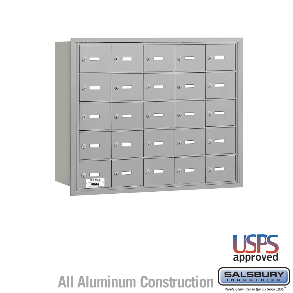 Salsbury 4B+ Horizontal Mailbox - 25 A Doors - Rear Loading - USPS Access