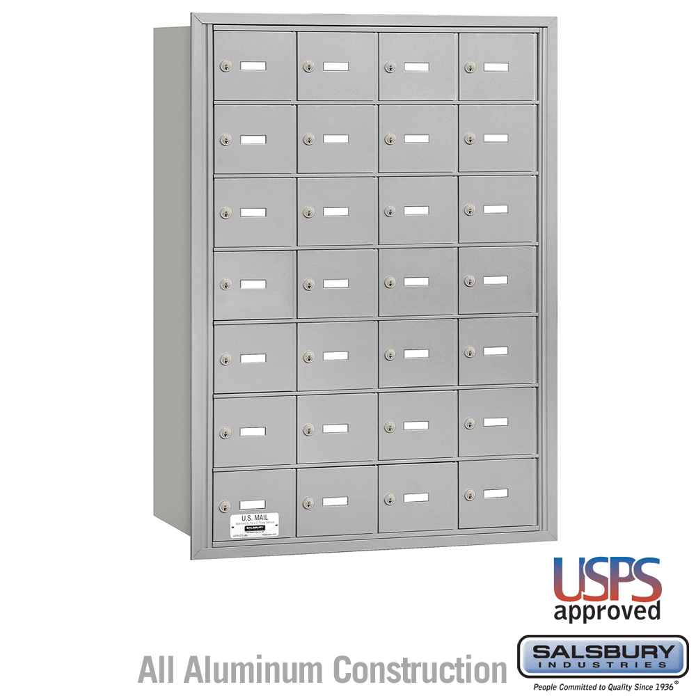 Salsbury 4B+ Horizontal Mailbox - 28 A Doors - Rear Loading - USPS Access