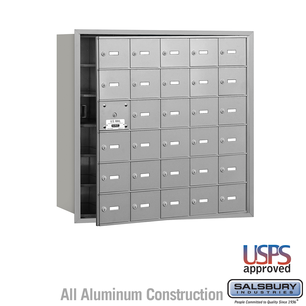 Salsbury 4B+ Horizontal Mailbox - 30 A Doors (29 usable) - Front Loading - USPS Access