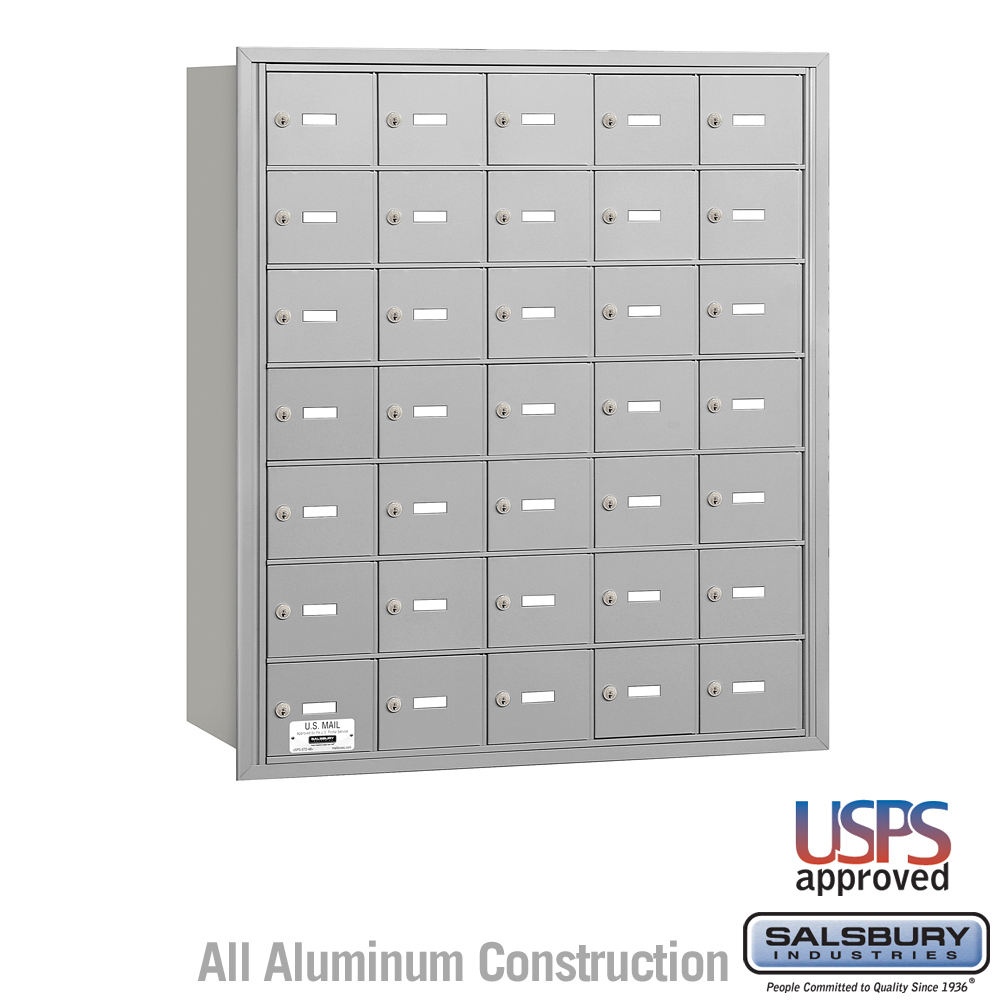 Salsbury 4B+ Horizontal Mailbox - 35 A Doors - Rear Loading - USPS Access