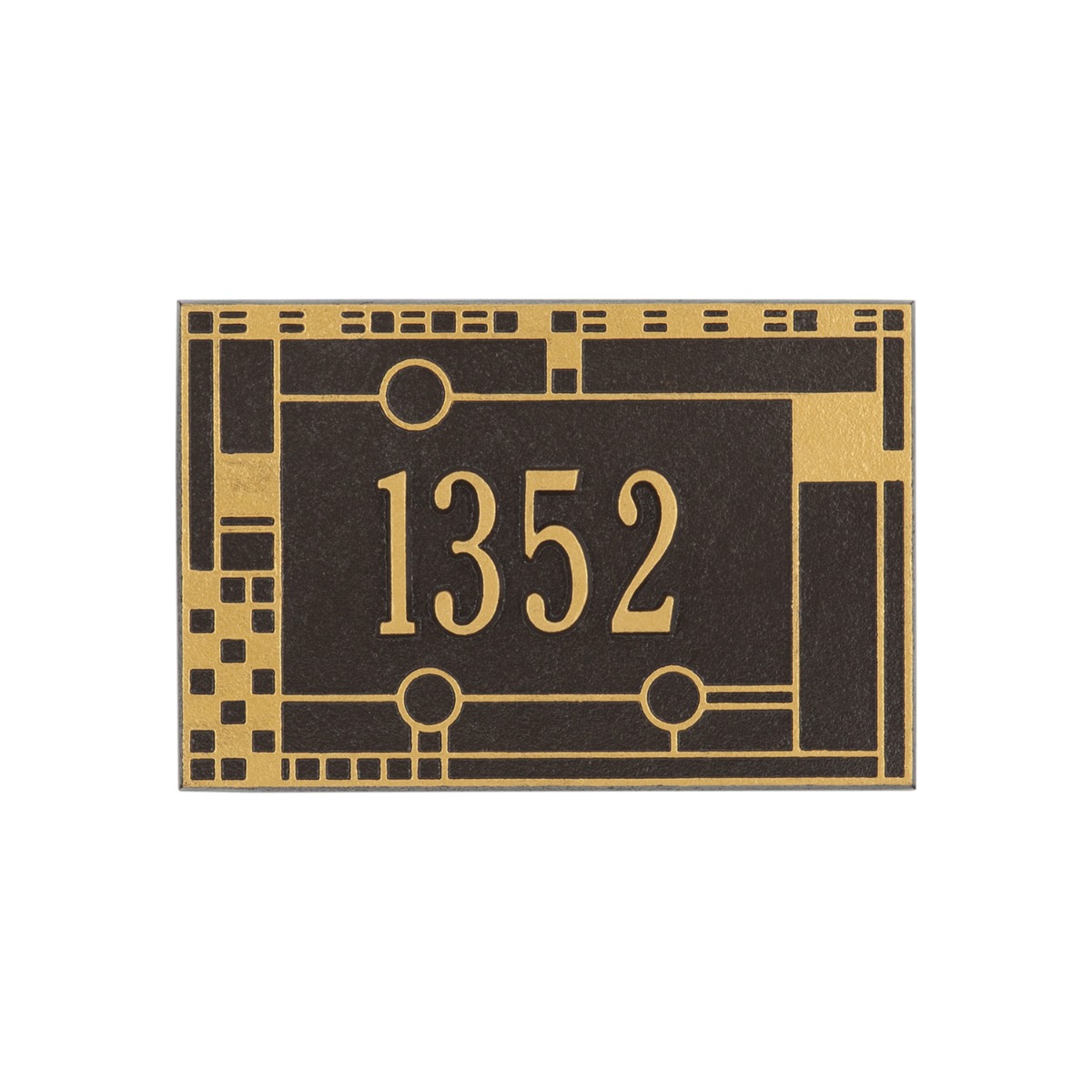 Whitehall Wall Mailbox Plaque - Frank Lloyd Wright Coonley, 1-line Personalized
