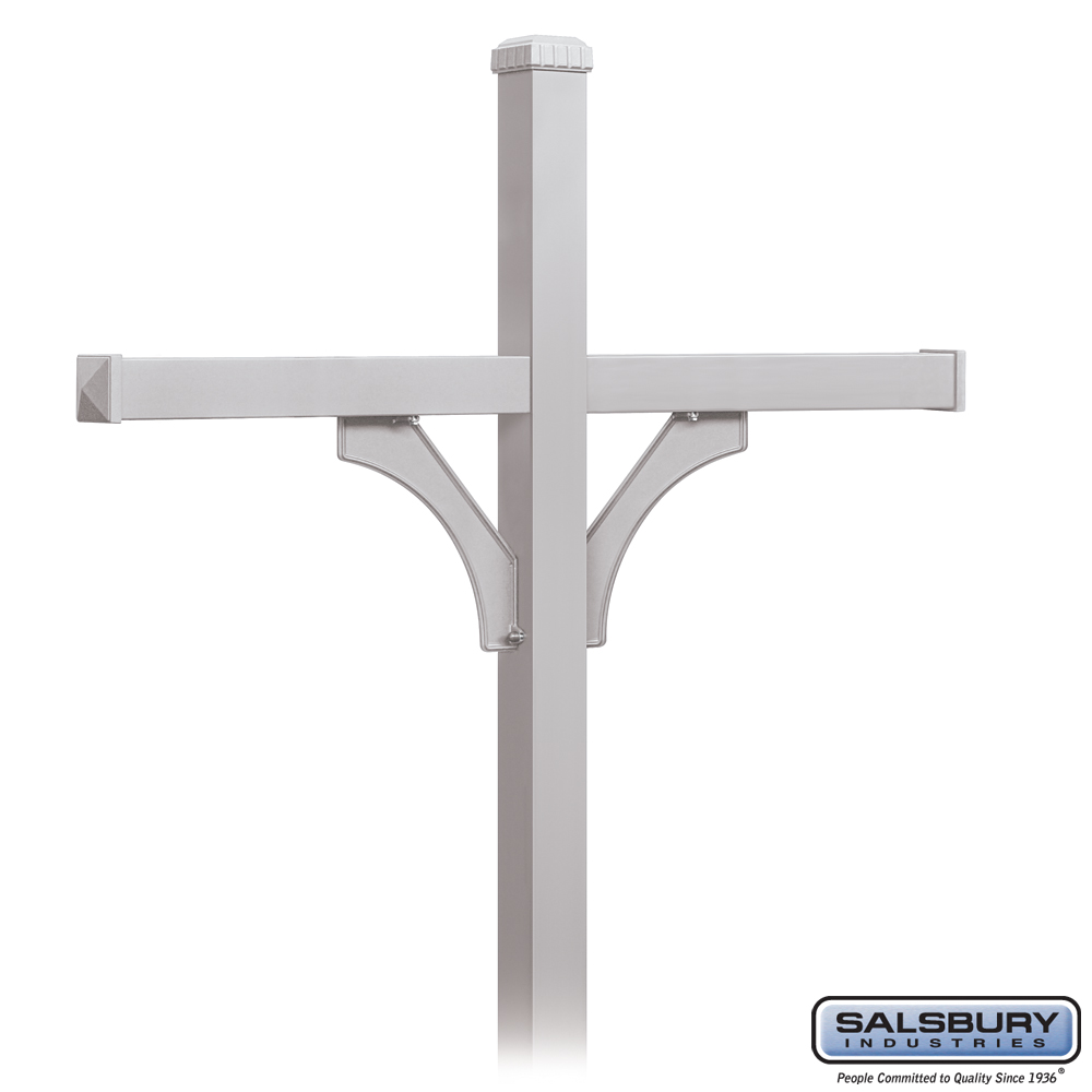 Salsbury Deluxe Post - 2 Sided - In-Ground Mounted - for (4) Designer Roadside Mailboxes