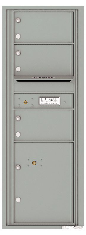 Florence 4C Horizontal Mailbox - 3 Doors, 1 Parcel Locker - 13 Doors High USPS Access