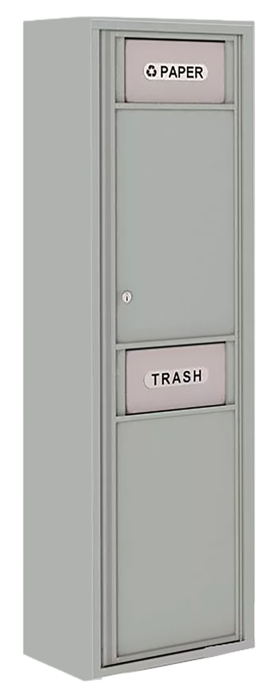 Florence 4C Mailbox Extra Large Trash/Recycling Bin - Front Loading - Max Height - Surface Mounted - Private Access