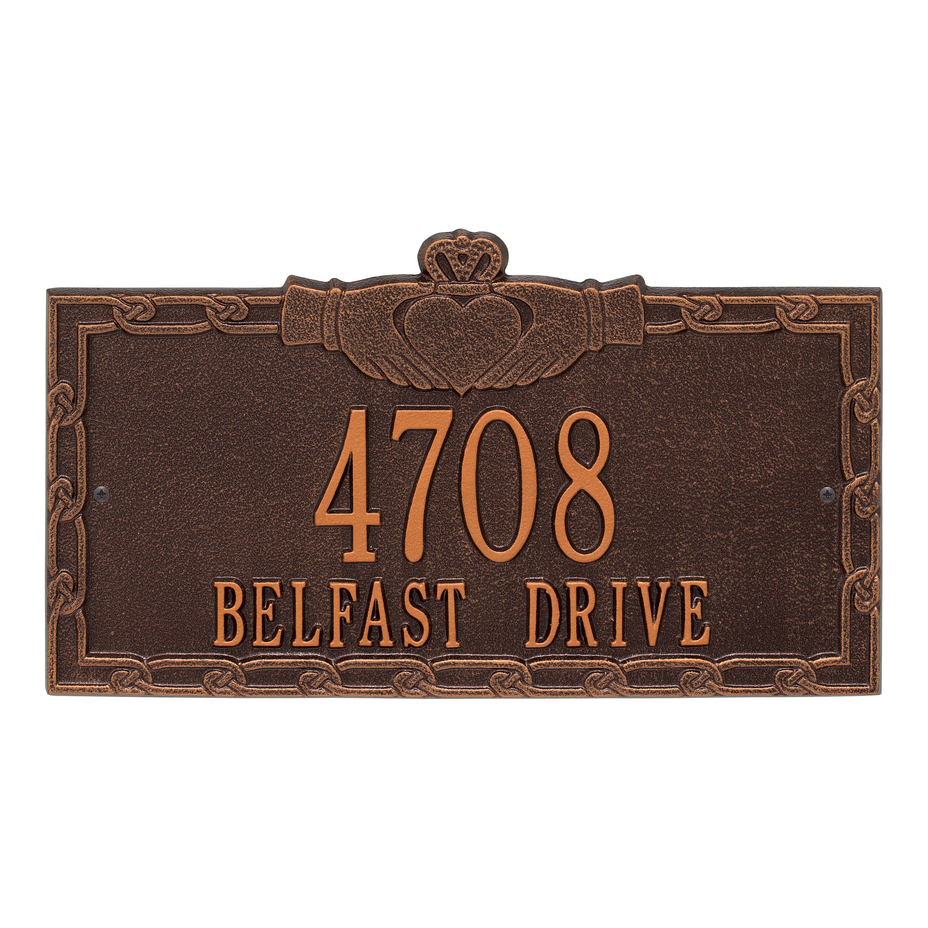Claddagh Address Plaque