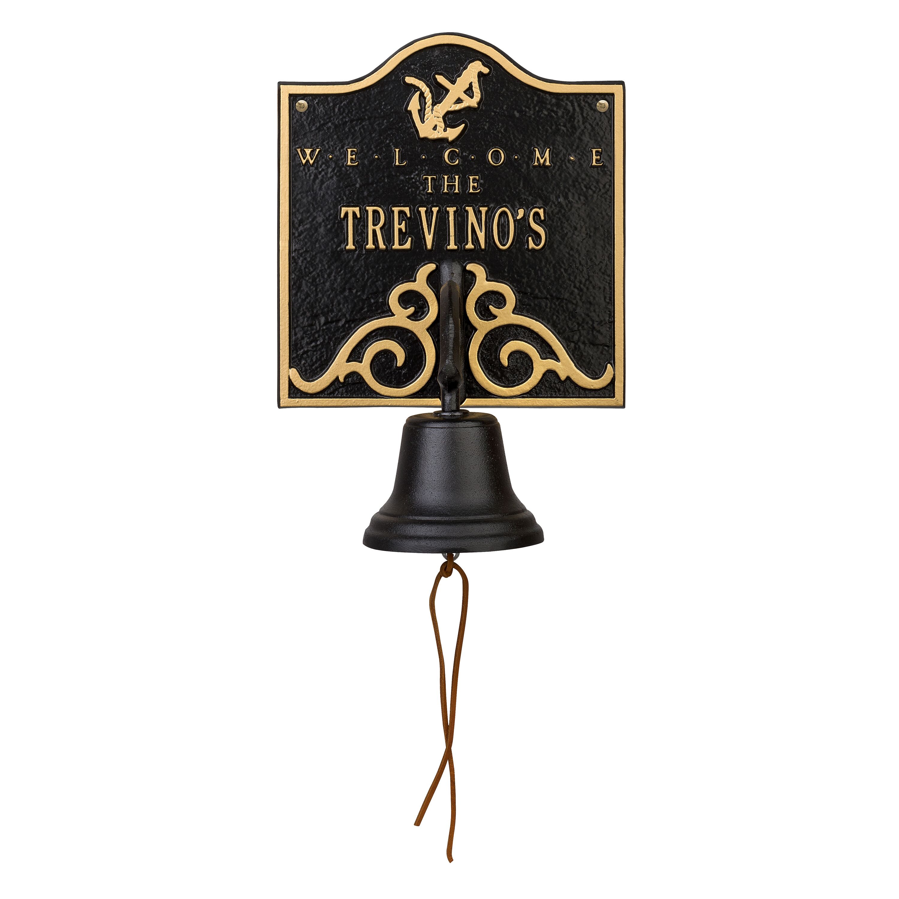 Personalized Anchor Bell Welcome Plaque
