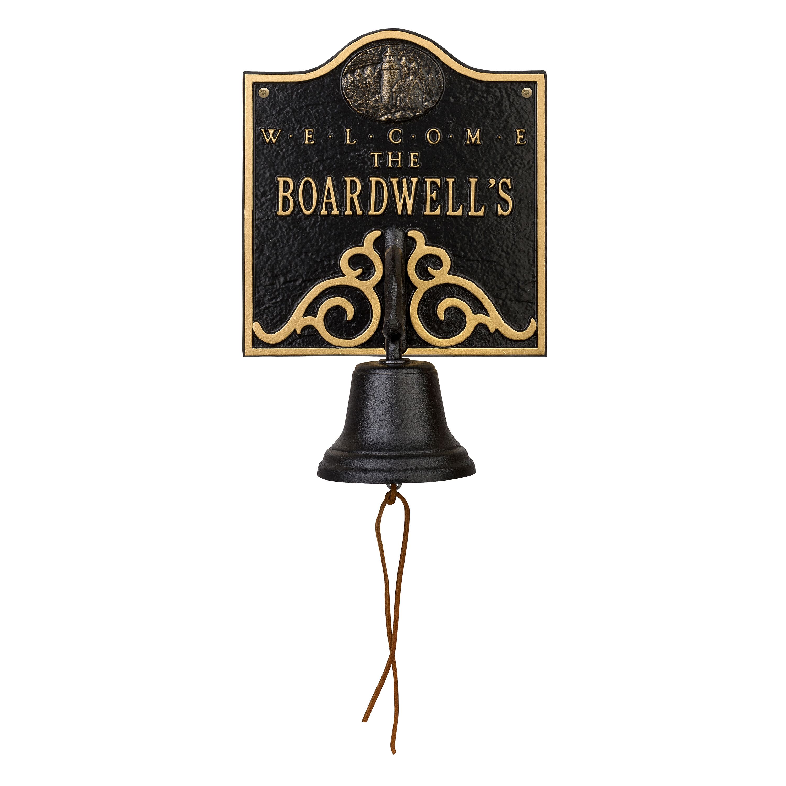 Personalized Lighthouse Bell Welcome Plaque