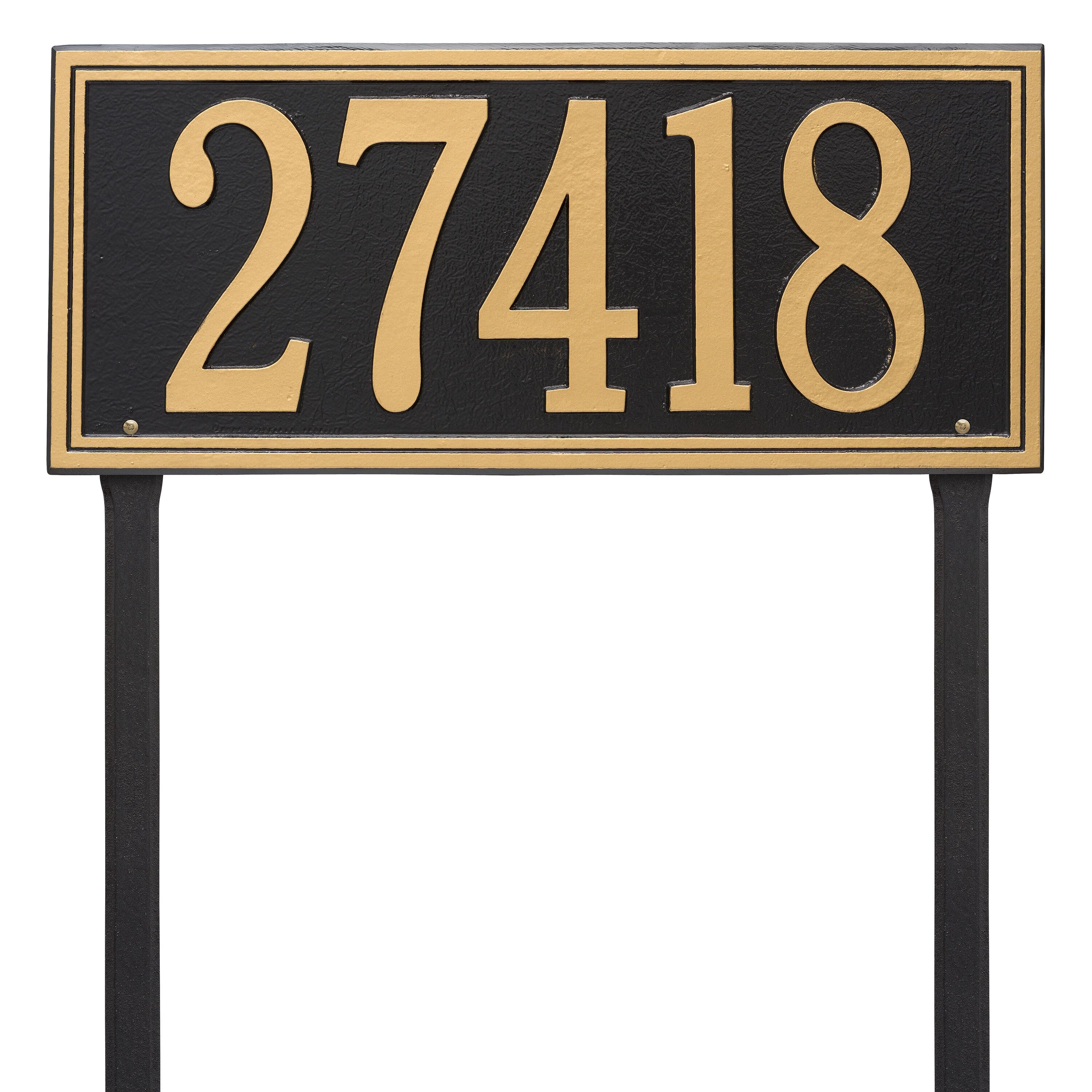 Whitehall Double Line - Estate Lawn - One Line Address Plaque 