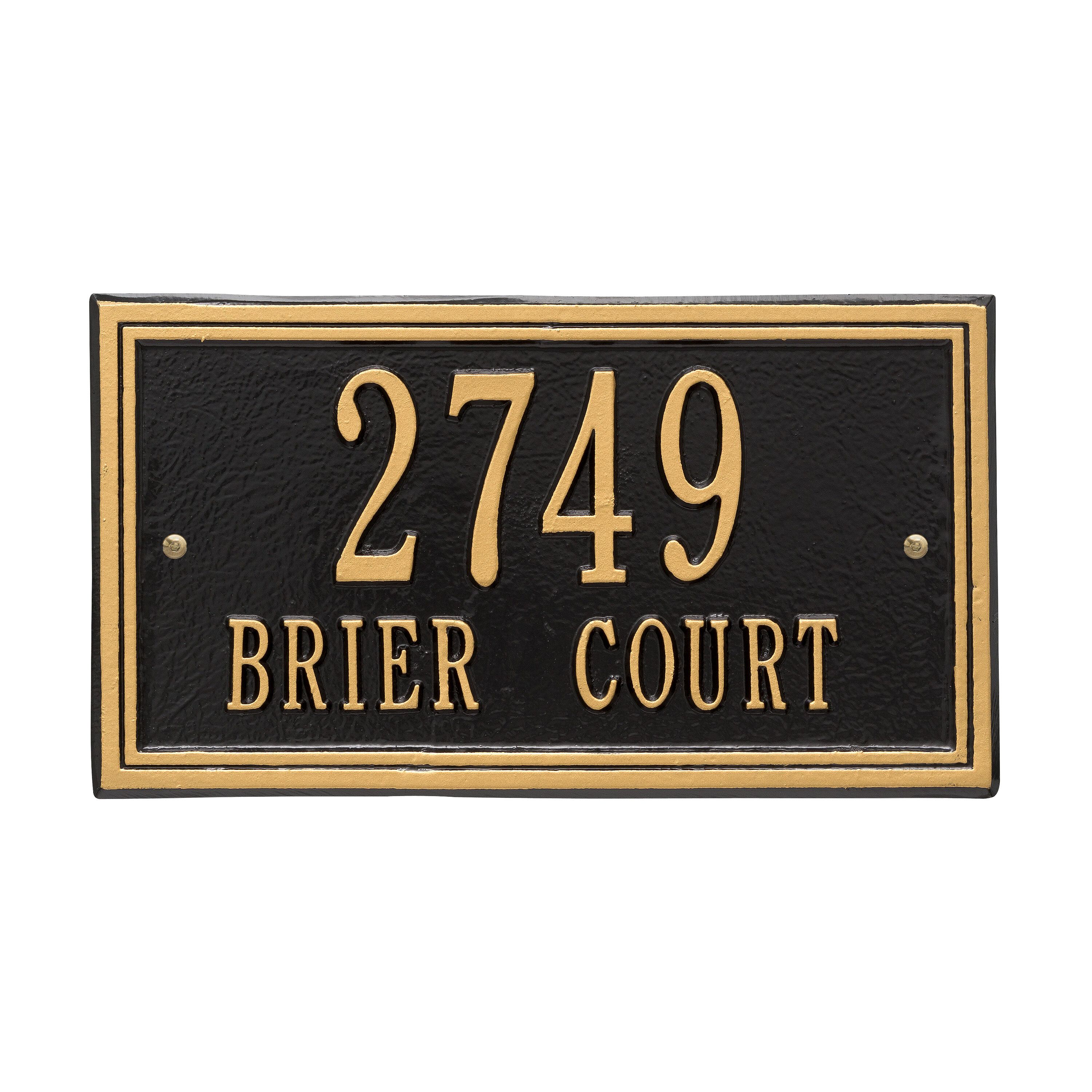 Whitehall Double Line - Standard Wall - Two Line Address Plaque 