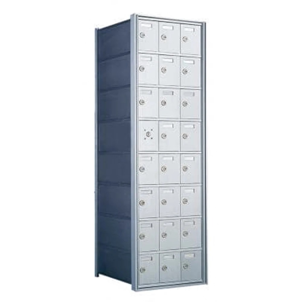 8 Doors High x 3 Doors (23 Tenants) 1600 Front-Load Private Distribution Mailbox in Anodized Aluminum Finish
