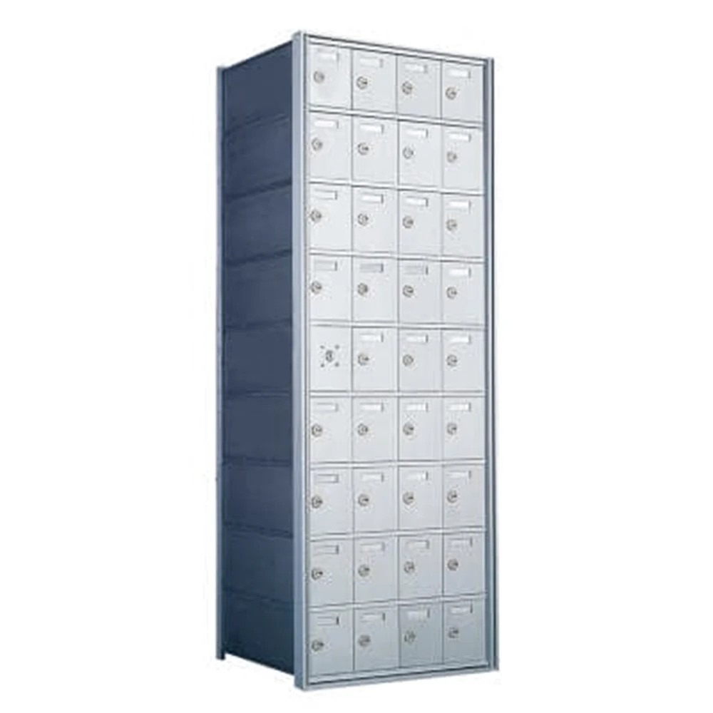 9 Doors High x 4 Doors (35 Tenants) 1600 Front-Load Private Distribution Mailbox in Anodized Aluminum Finish