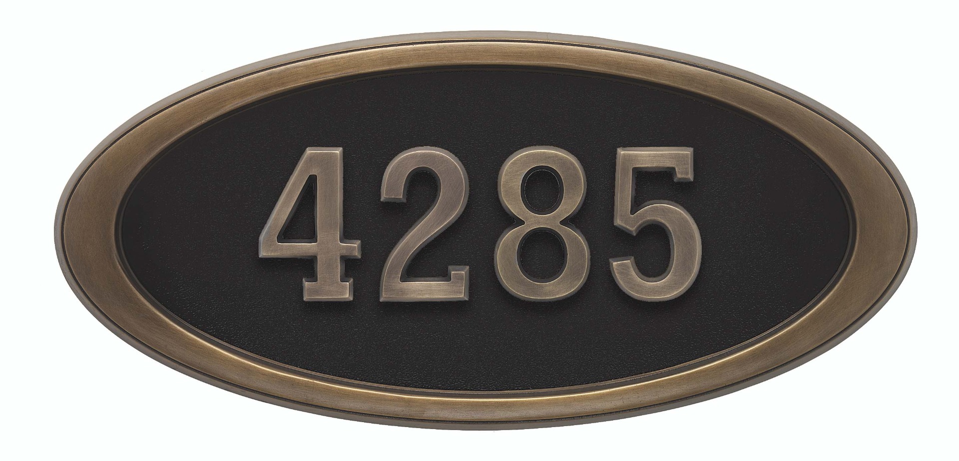 Housemark Large Oval Address Plaques with Trim Color