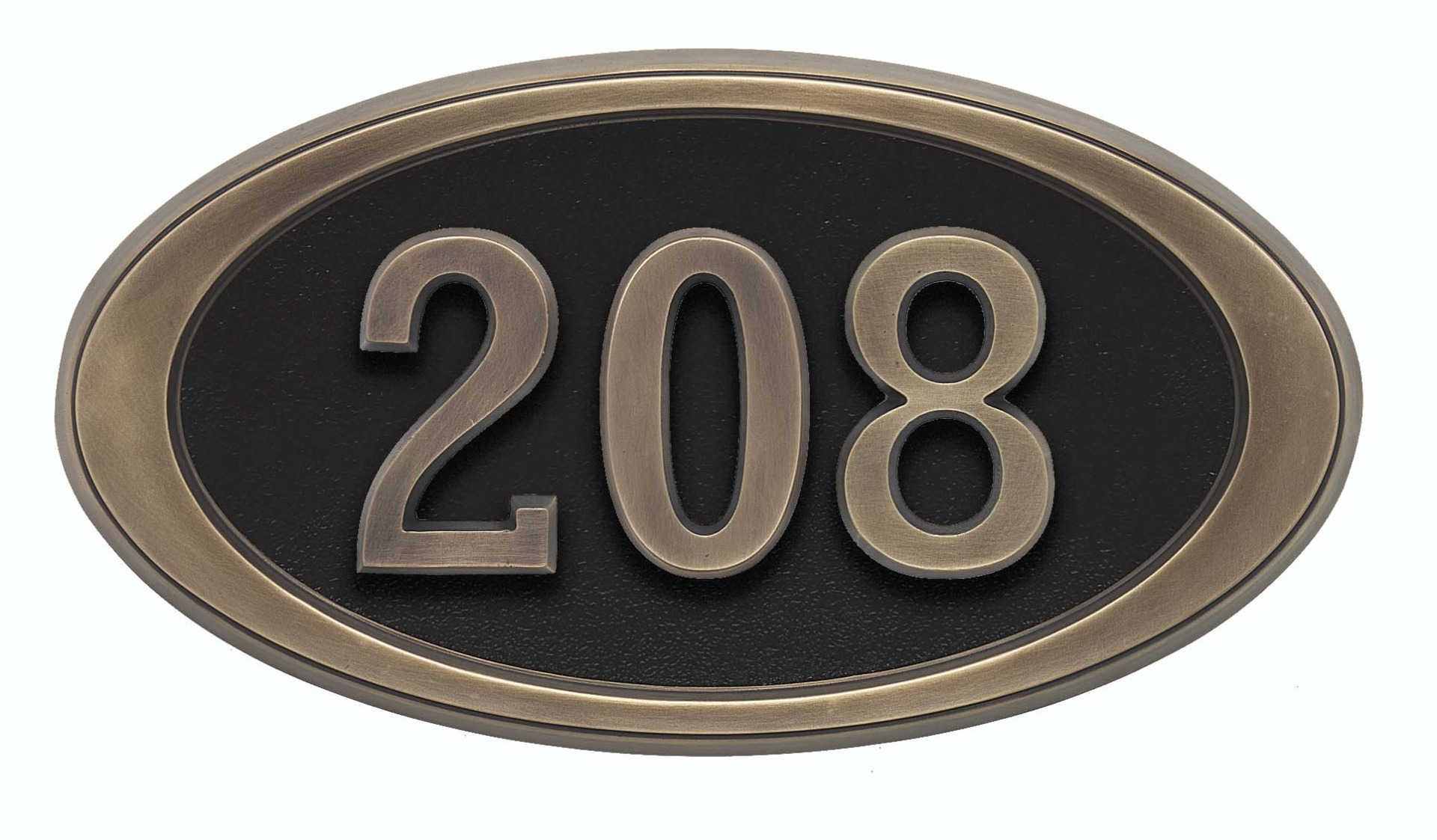 Housemark Small Oval Address Plaques with Trim Color