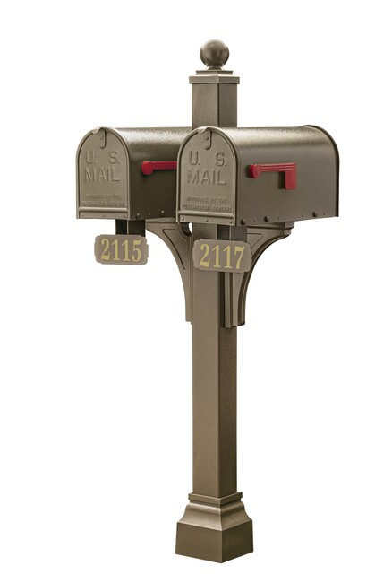 Janzer Multi-Mount Double Mailbox Post (Optional Mailboxes Available)
